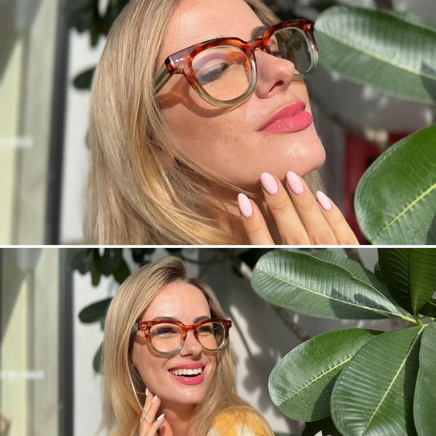 Gafas de lectura TR90 anti luz azul para mujeres 2.5D