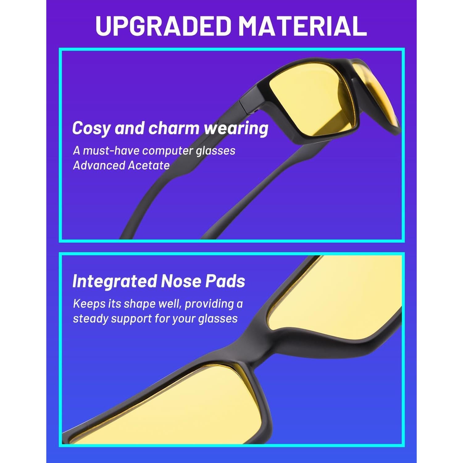 Gafas VUEECLAT para Luz Azul - Protección 98% - Ultra-Ligeras