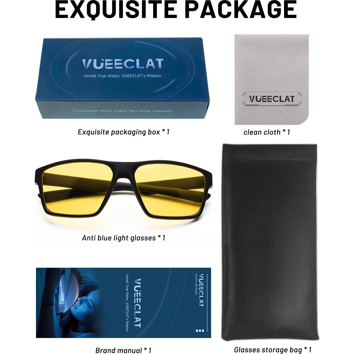 Gafas VUEECLAT para Luz Azul - Protección 98% - Ultra-Ligeras