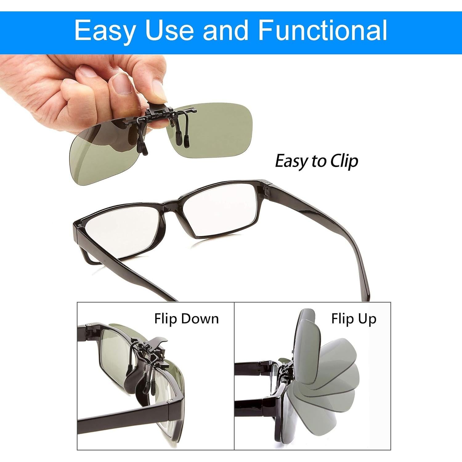 Gafas de Sol Clip On Polarizadas POLARS DESIGN - Adulto Unisex