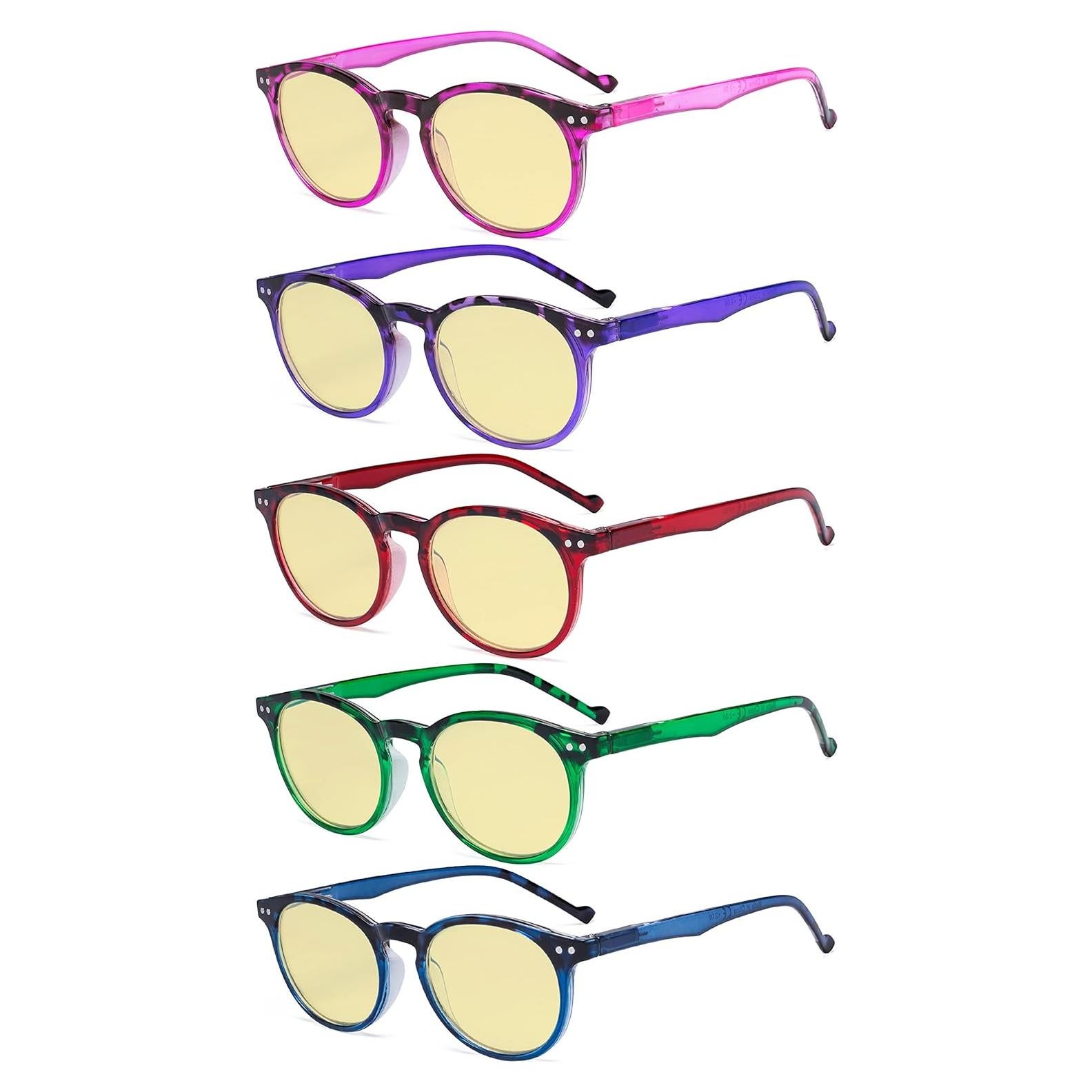 Eyekepper Gafas de Filtro de Luz Azul +1.25 para Mujeres - 5 Paquetes