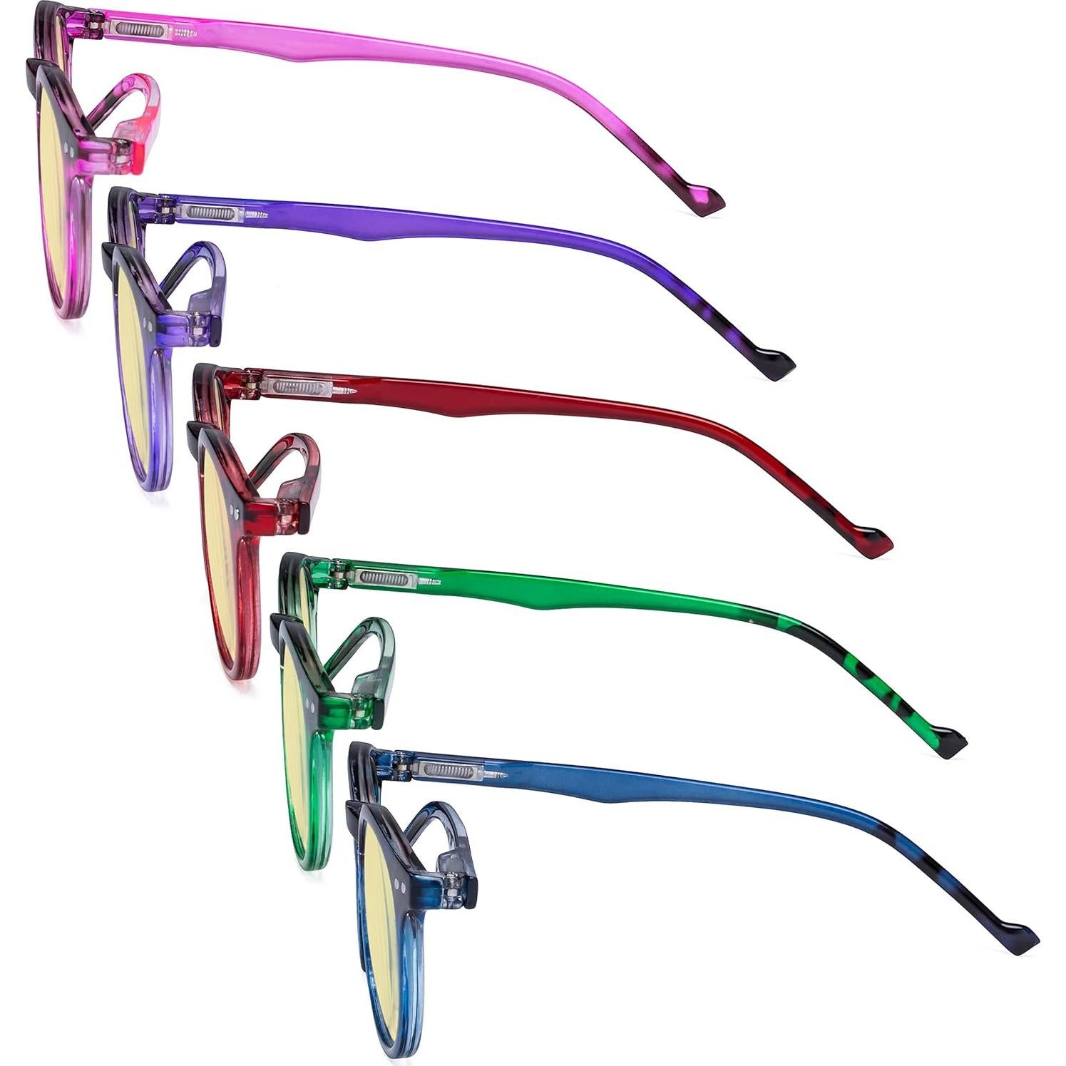 Eyekepper Gafas de Filtro de Luz Azul +1.25 para Mujeres - 5 Paquetes