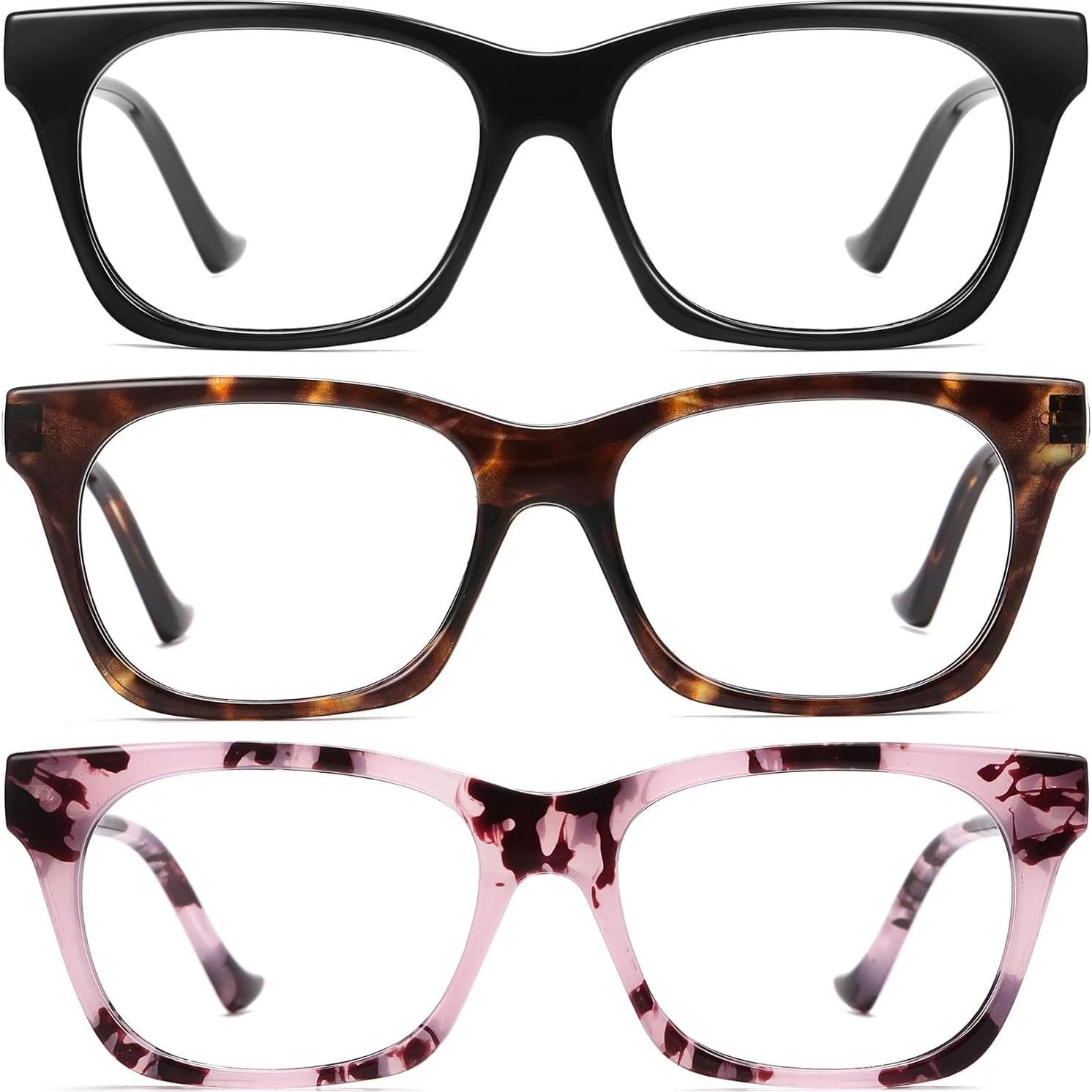 Gafas de lectura grandes mujer estilo Oprah con luz azul 2.75D