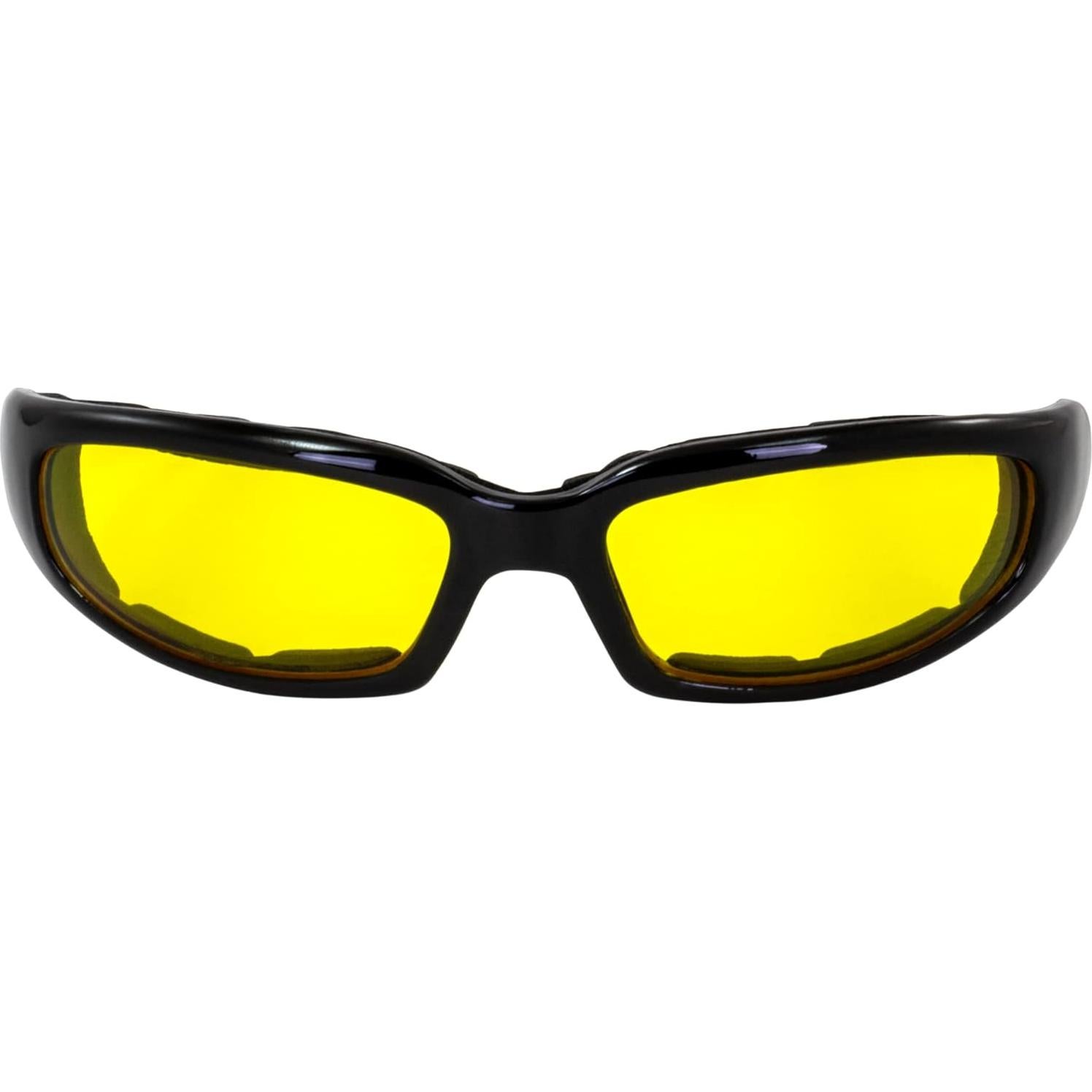Gafas de sol MotoFrames Chill con lente amarilla y montura negra