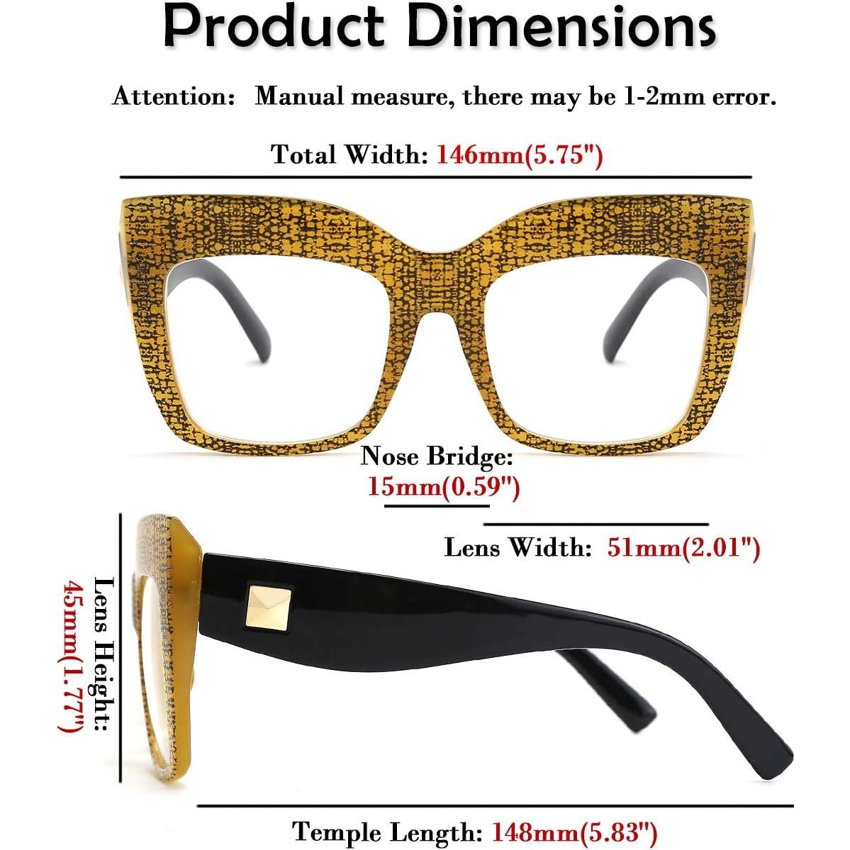 Gafas de Lectura FEISEDY B2627 Cuadradas Luz Azul 2.0x