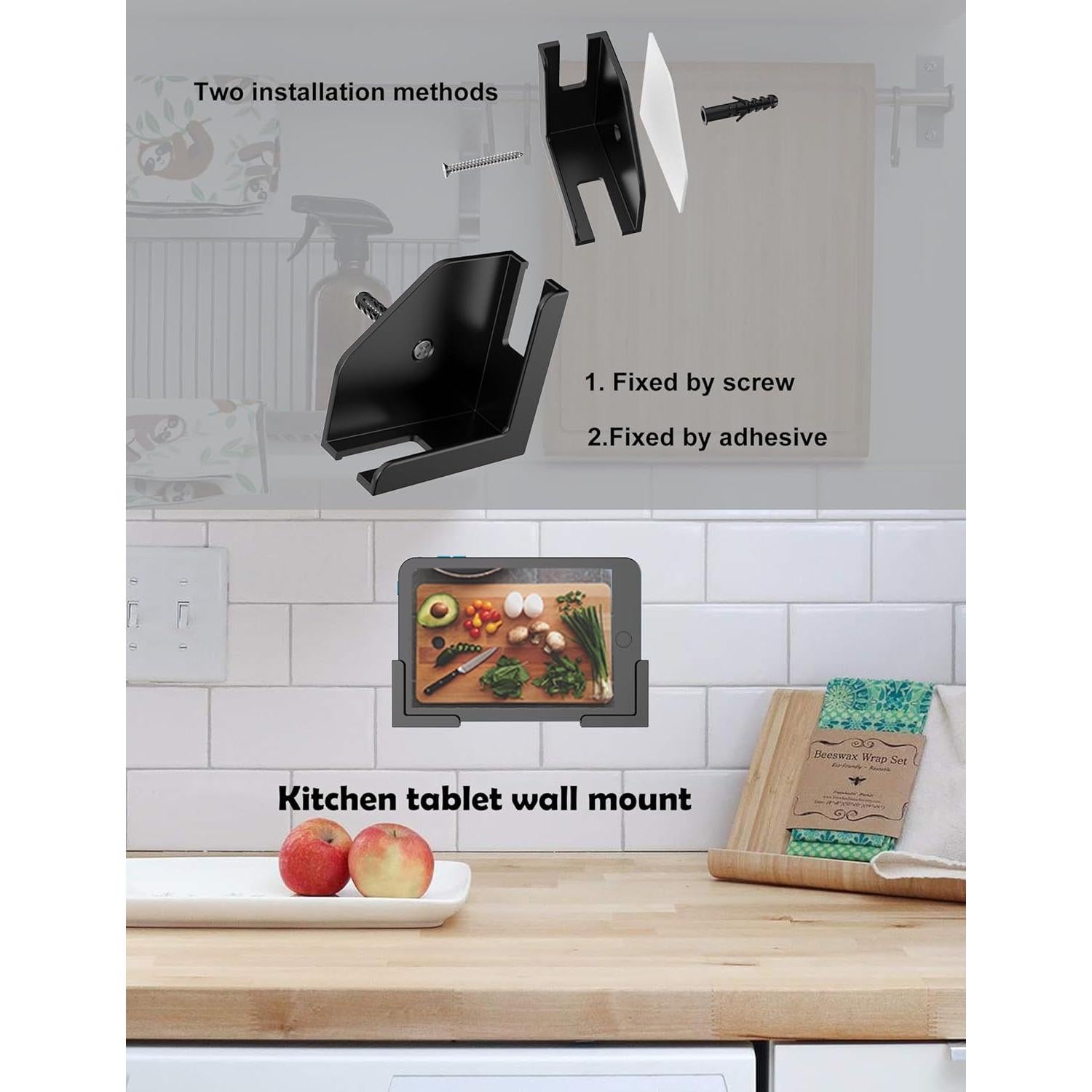 Soporte de pared para tabletas ZZHDESBY Negro Ajustable