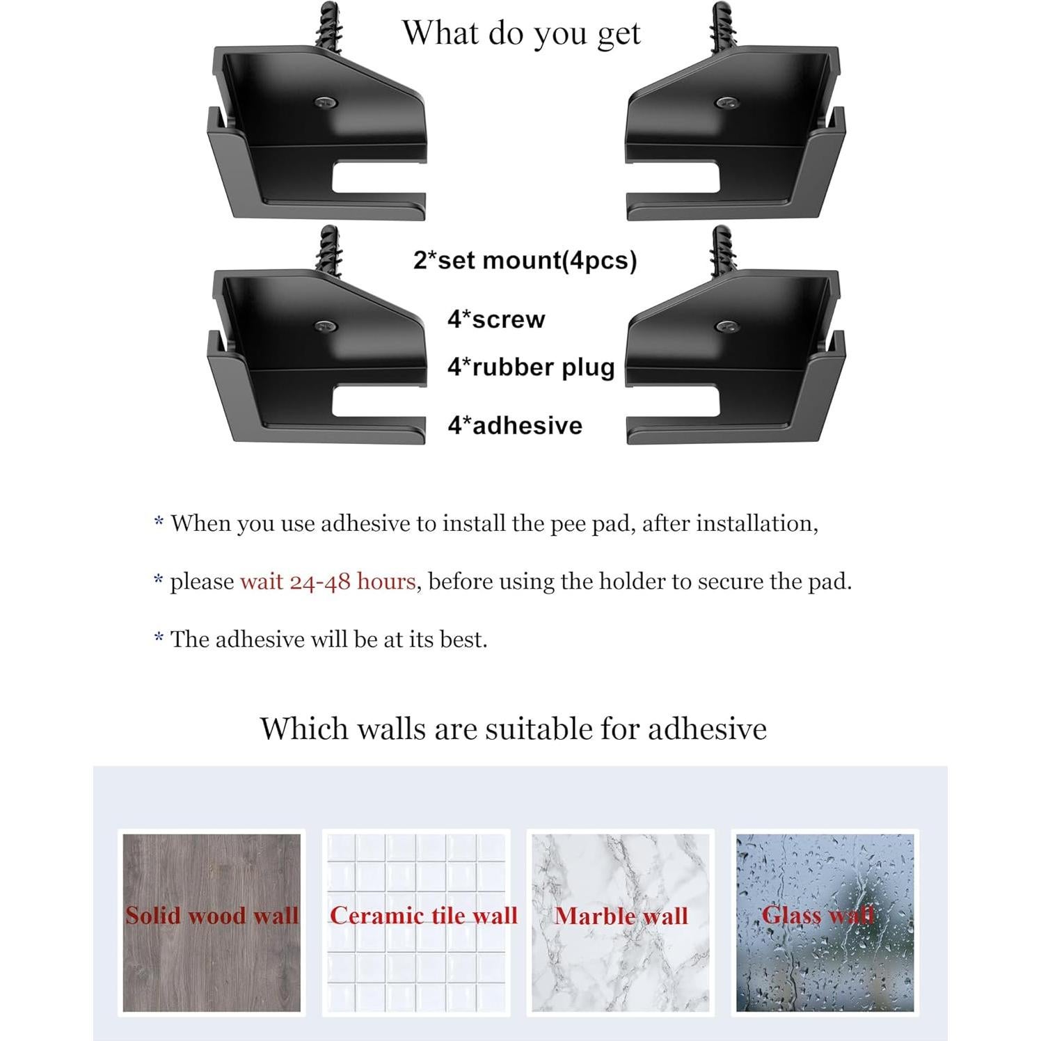 Soporte de pared para tabletas ZZHDESBY Negro Ajustable