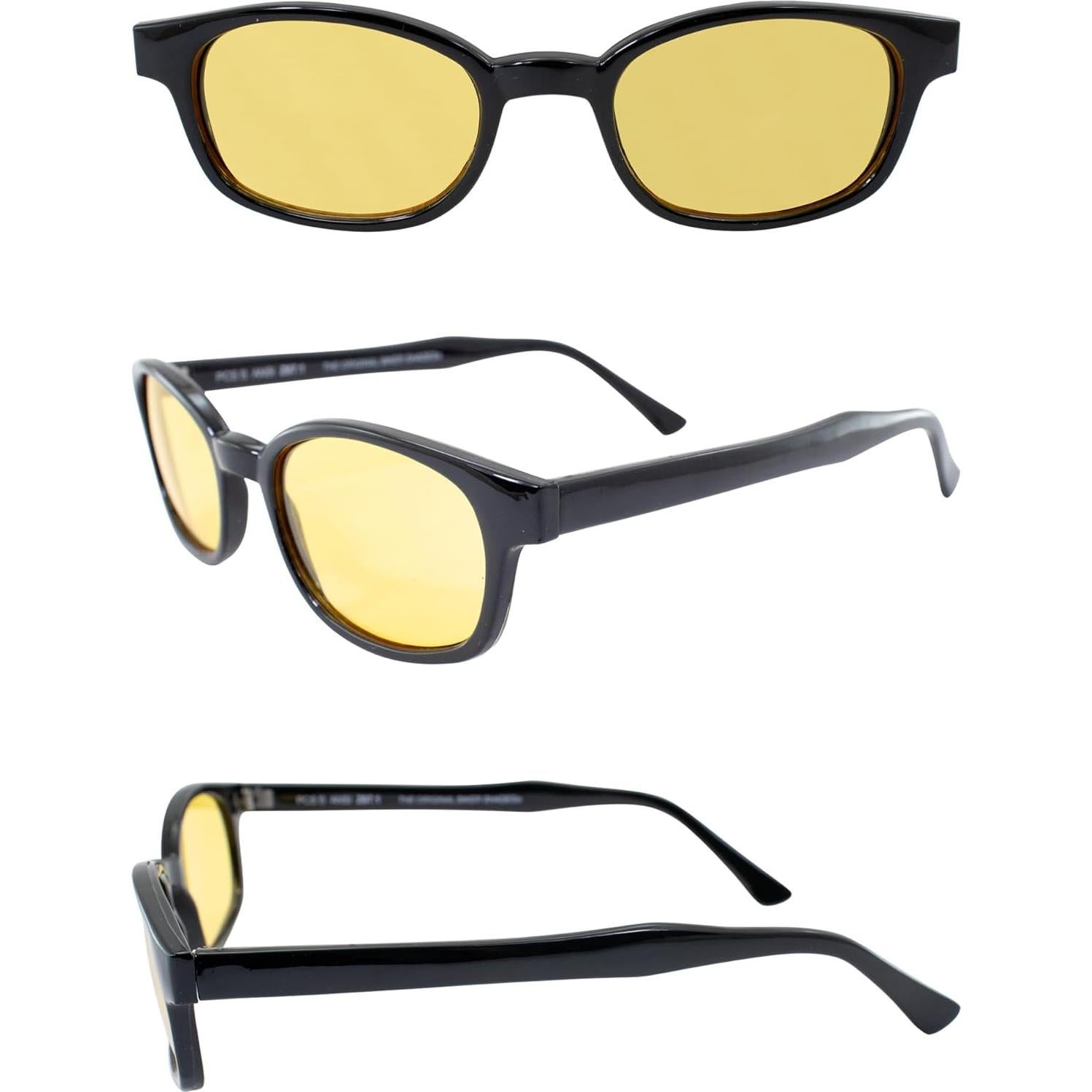Gafas de Sol Biker Pacific Coast KD's Marco Negro Lentes Amarillos