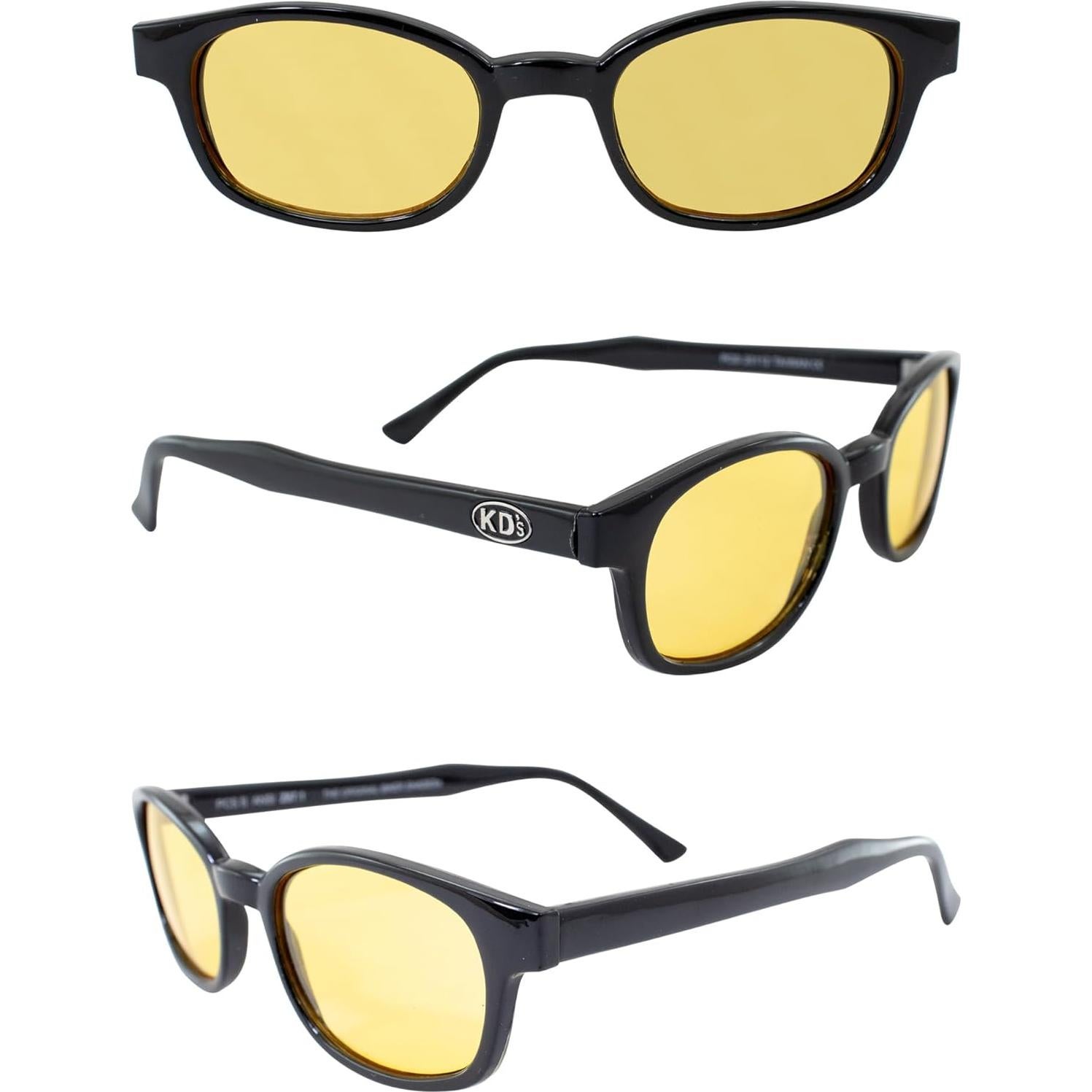 Gafas de Sol Biker Pacific Coast KD's Marco Negro Lentes Amarillos