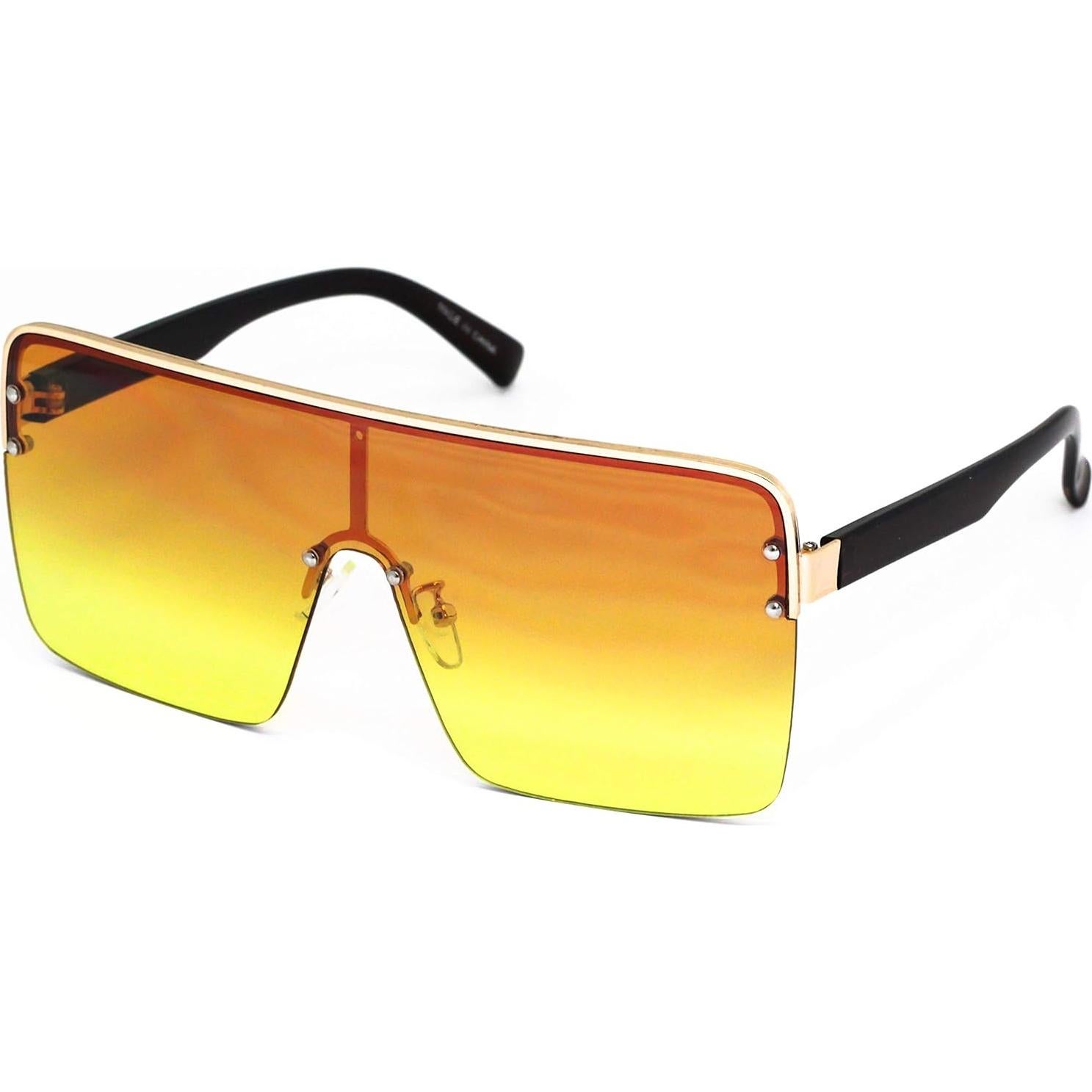 Gafas de sol aviador retro unisex con marco metálico UV400