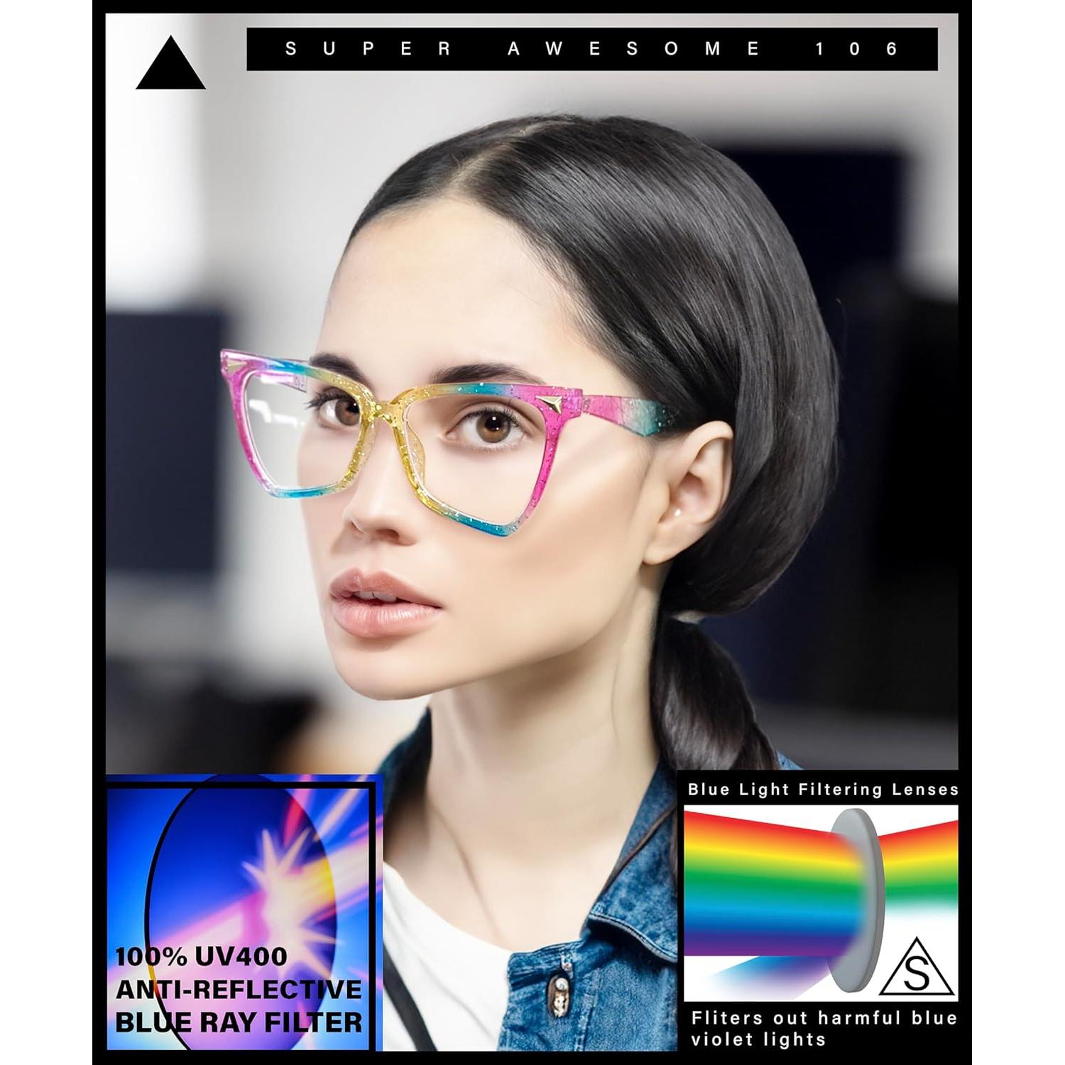 Gafas de computadora mujer UV400 filtro luz azul - irb1002