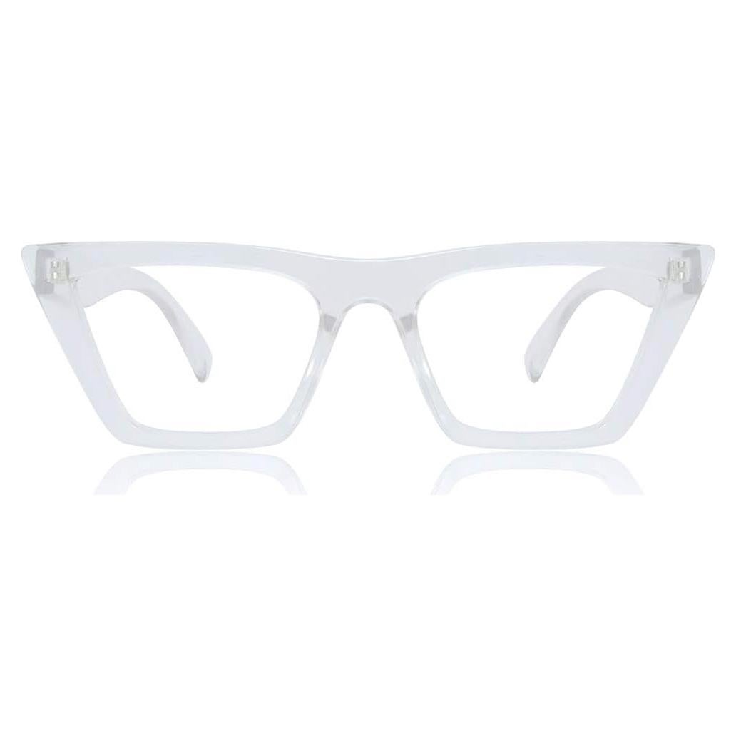 Gafas de lectura oversized JiSoo para mujer, filtro luz azul