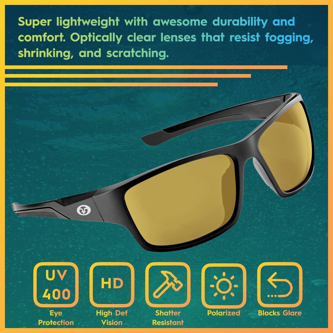 Gafas de sol polarizadas Flying Fisherman 7712BY negro/yellow