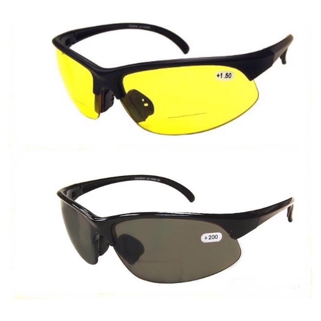 2 Pares de Lentes de Sol Bifocales Deportivos PRS - 100% UV