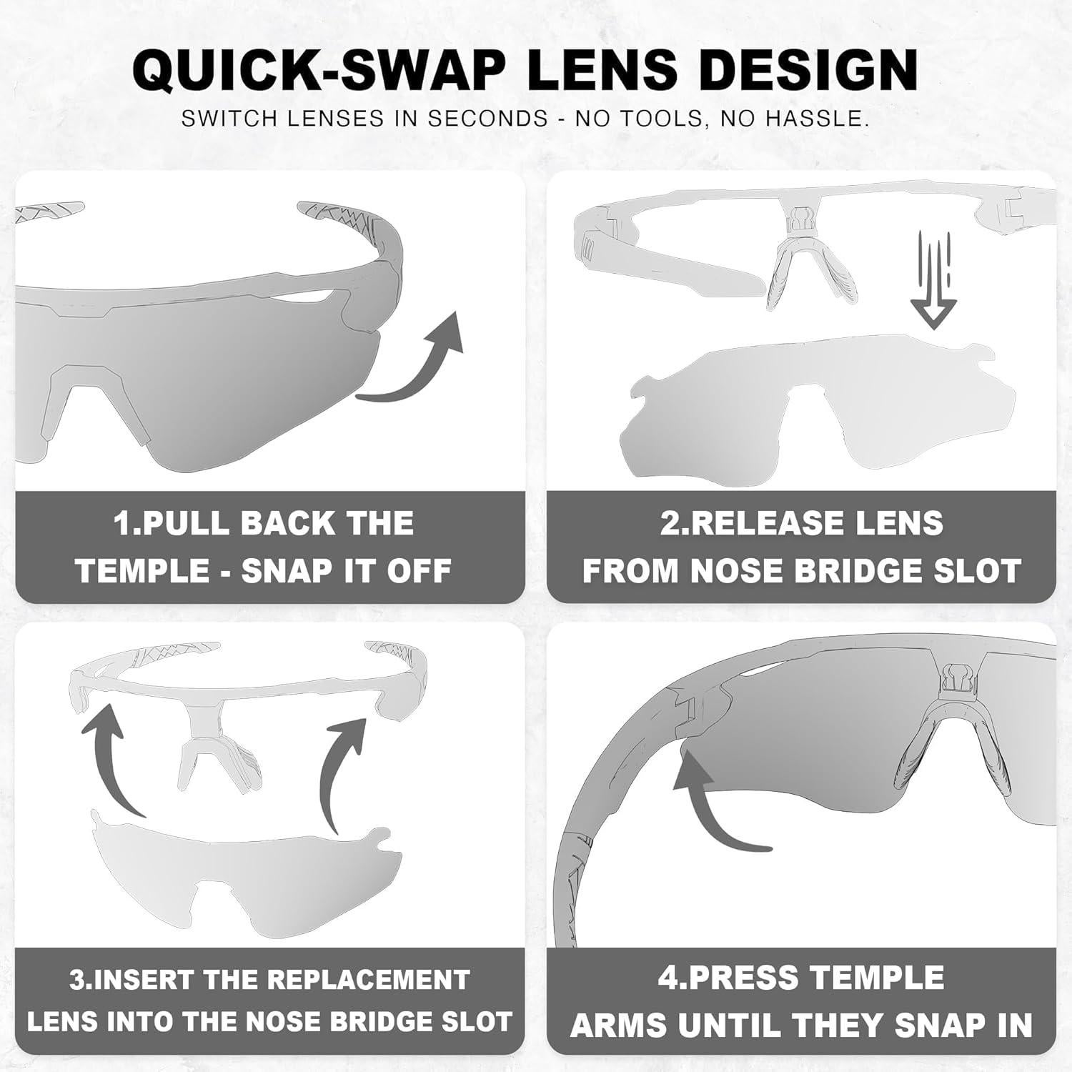 Gafas de sol fotocromáticas Ambeye con lentes intercambiables