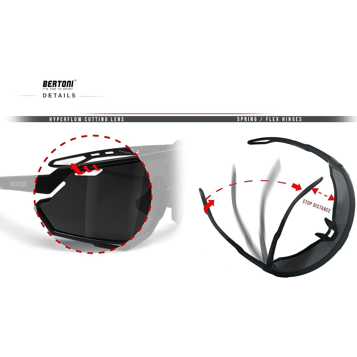 Gafas de Sol Deportivas Bertoni Alpha TR90 Polarizadas Amarillas