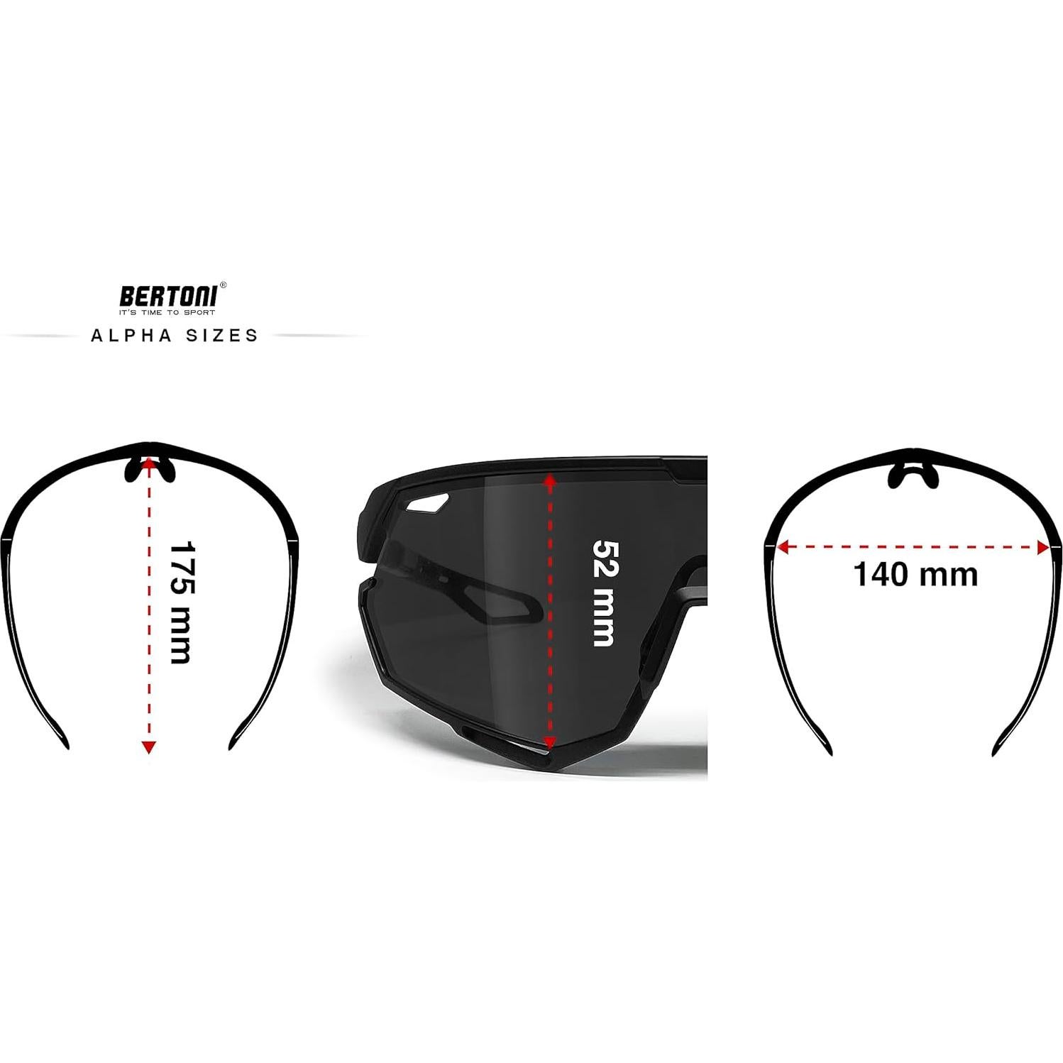 Gafas de Sol Deportivas Bertoni Alpha TR90 Polarizadas Amarillas