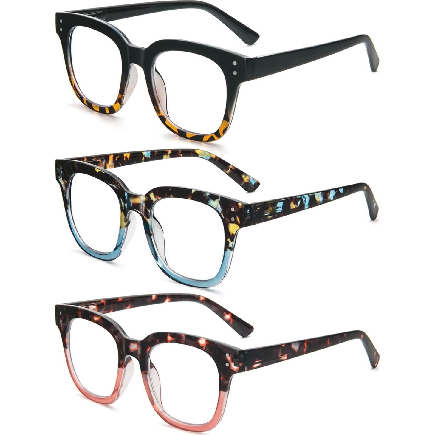 Gafas de Lectura Retro REAVEE 3 Pack Anti Luz Azul 2.0x