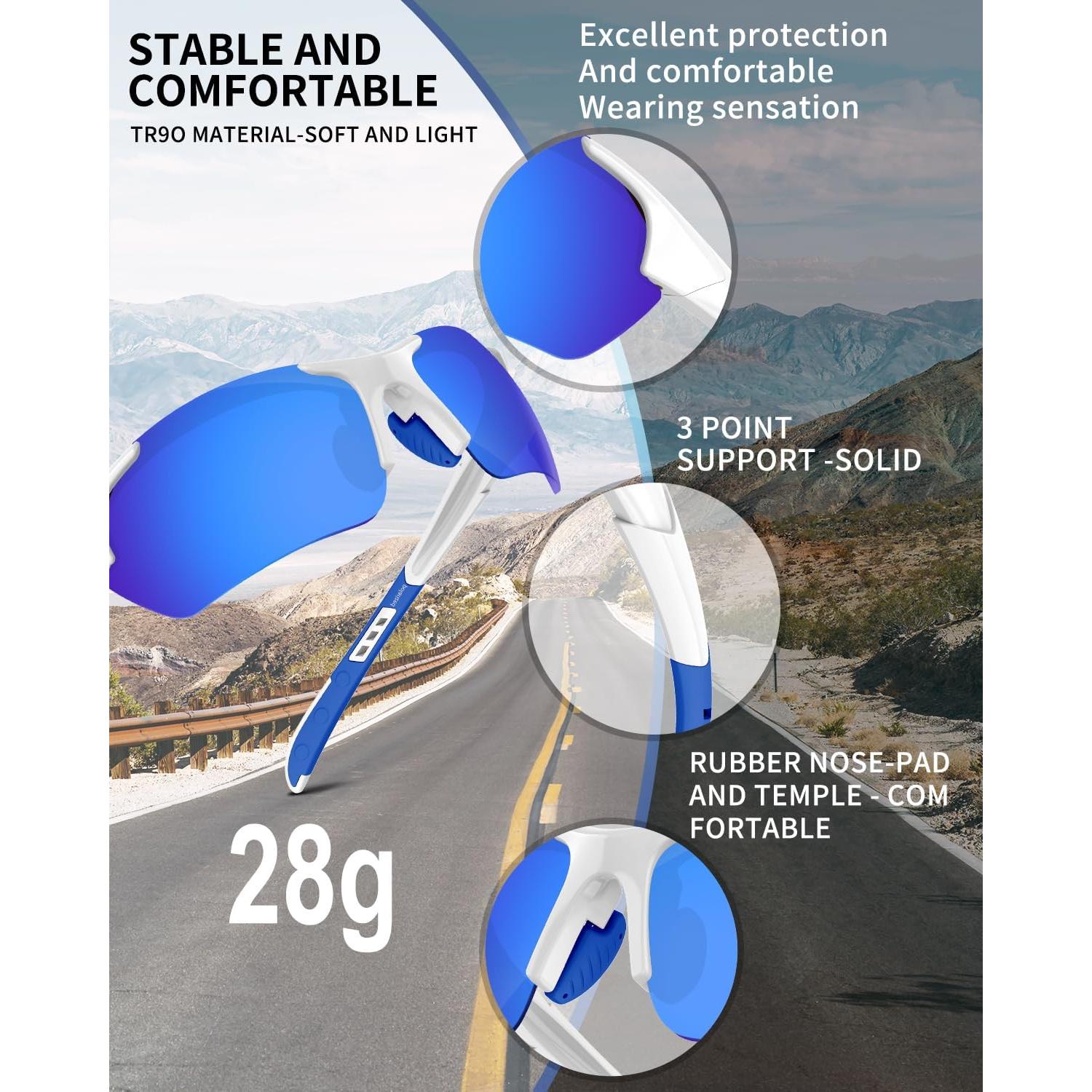 Gafas de sol deportivas polarizadas Rosemal 7052 UV400 TR90