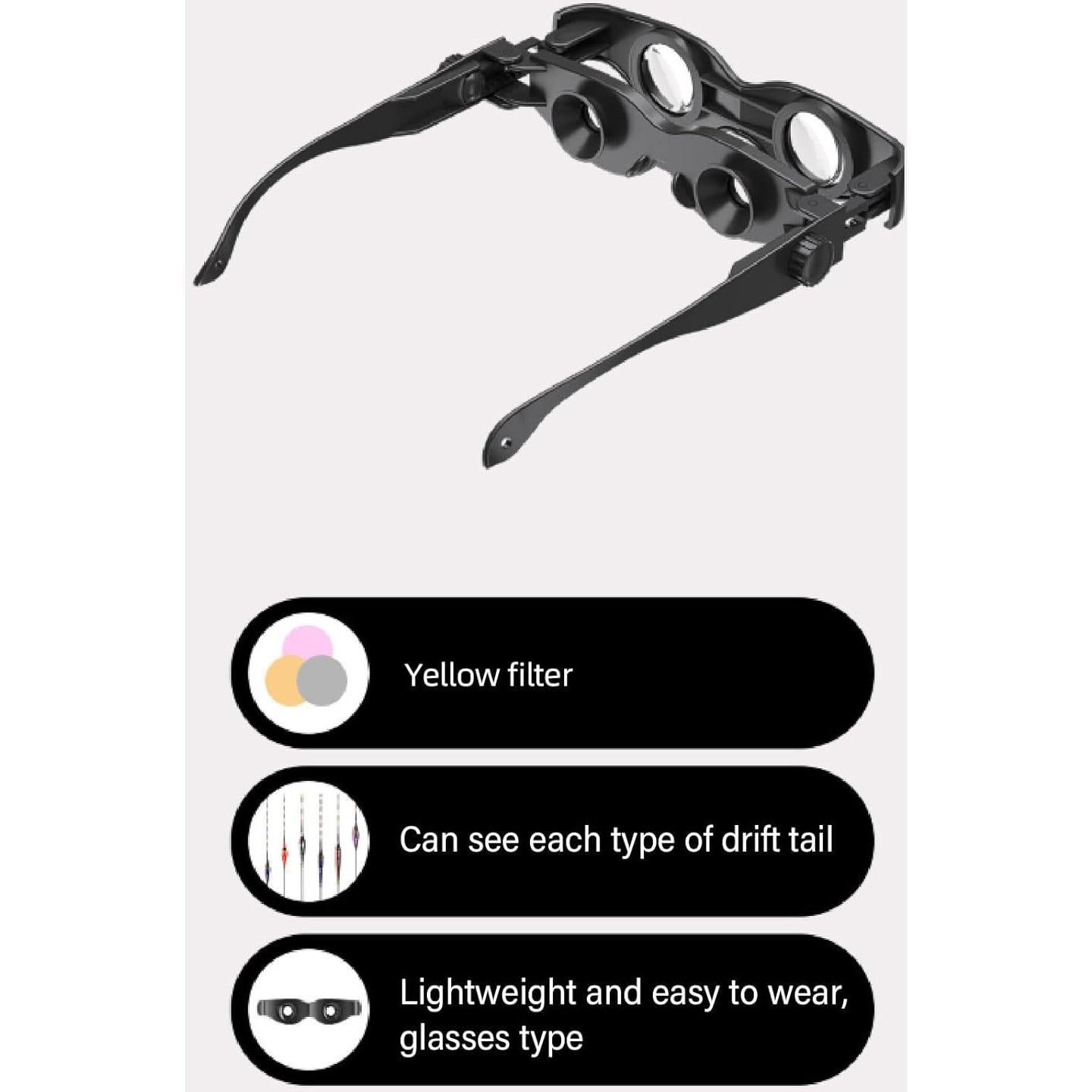 Gafas Binoculares para Pesca Dpofirs 3X Amarillo Polarizado