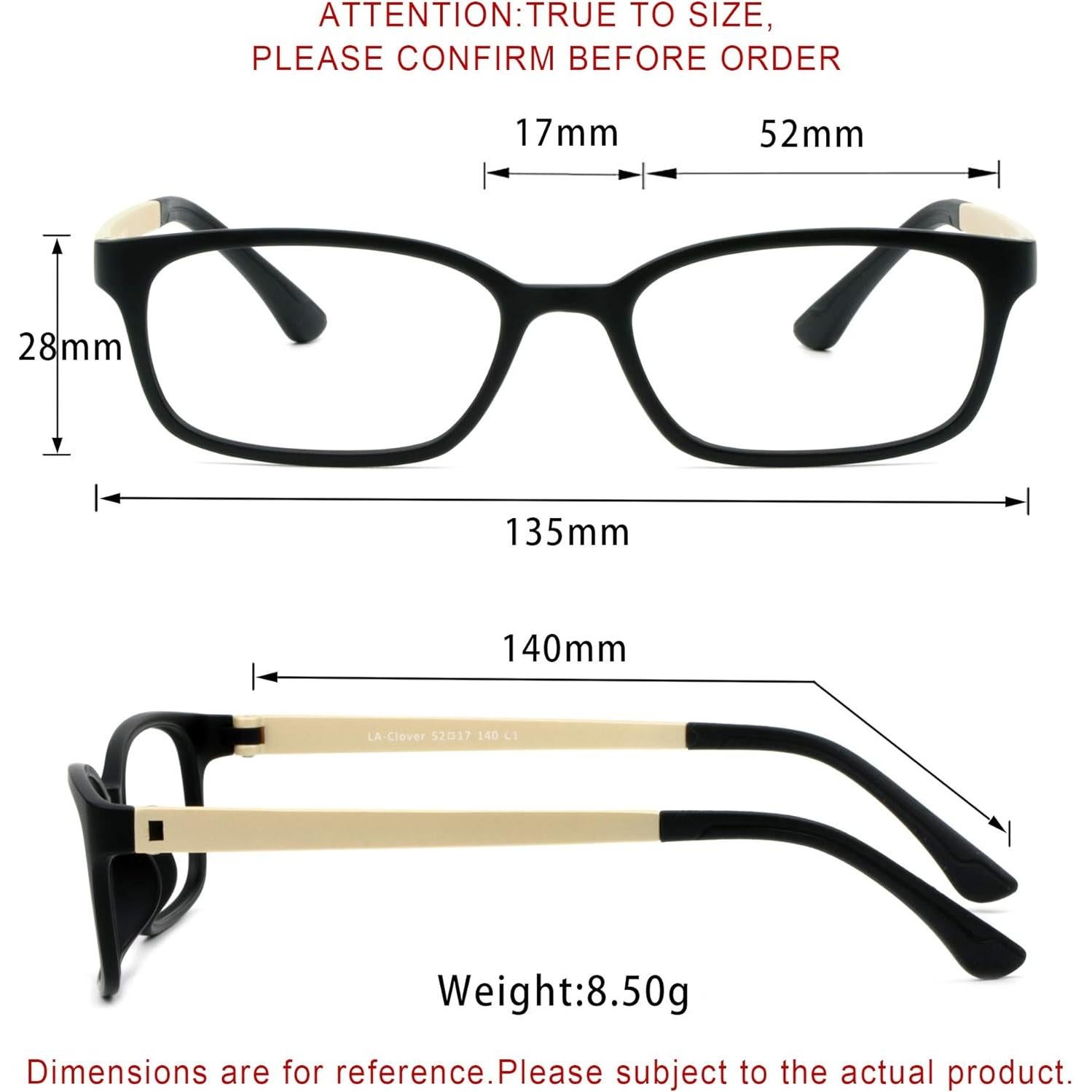 Gafas bloqueadoras de luz azul LifeArt 2.5x Anti Fatiga Ocular