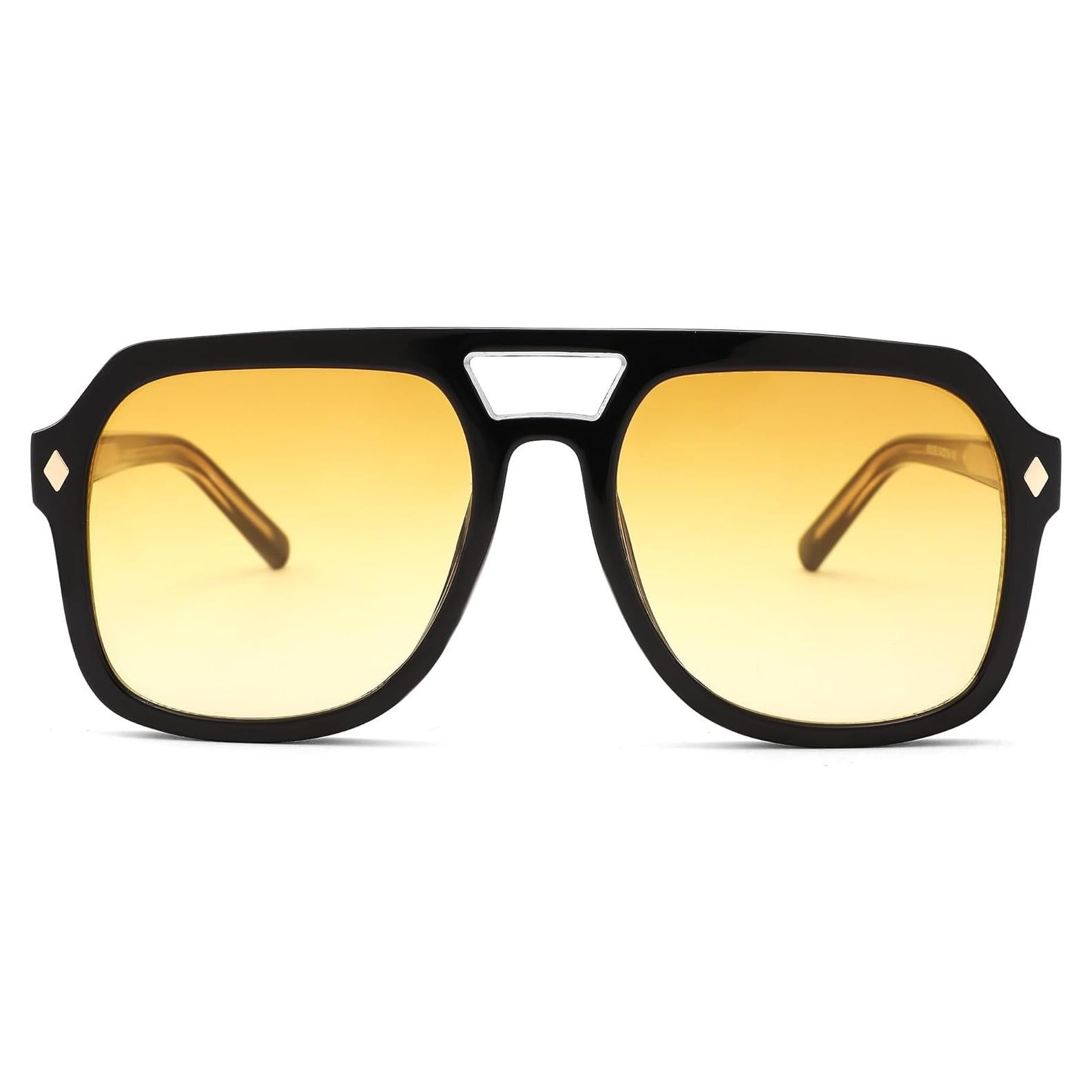 Gafas de Sol Aviador Pro Acme Retro UV400 Amarillo Gradiente