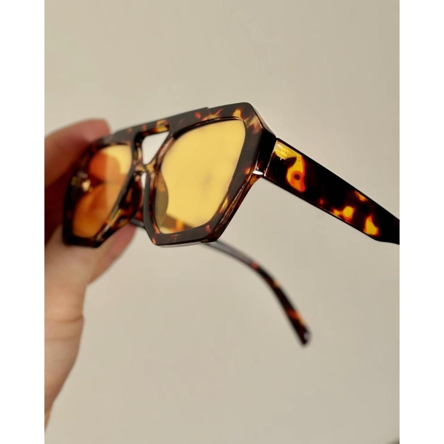 Gafas de sol cuadradas de aviador ADE WU UV400 unisex