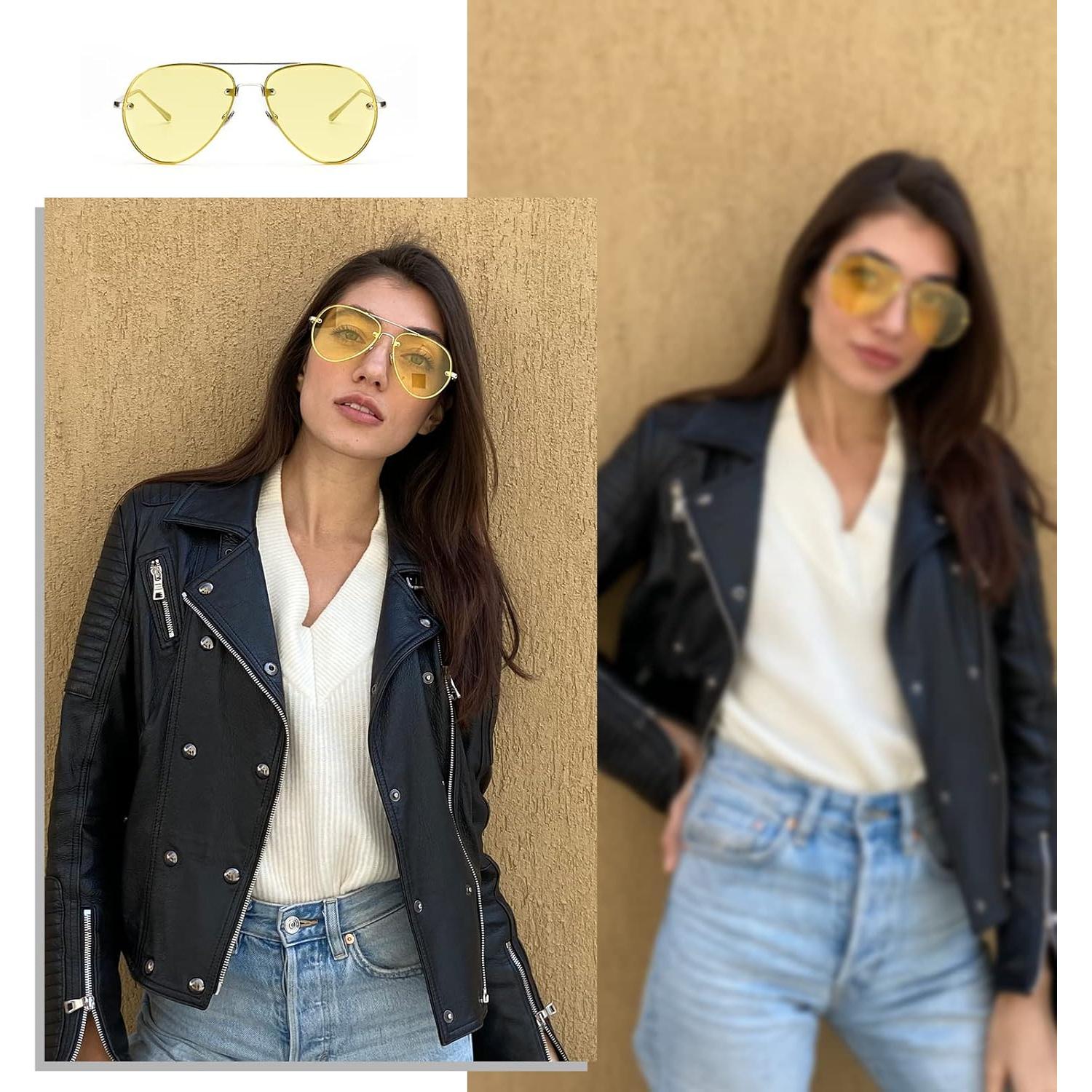 Gafas de sol aviador Freckles Mark unisex retro 62mm UV400