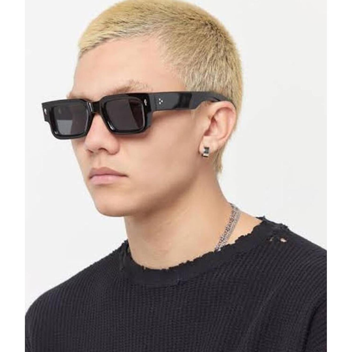 Gafas de sol cuadradas EYLRIM UV400 unisex marco grueso