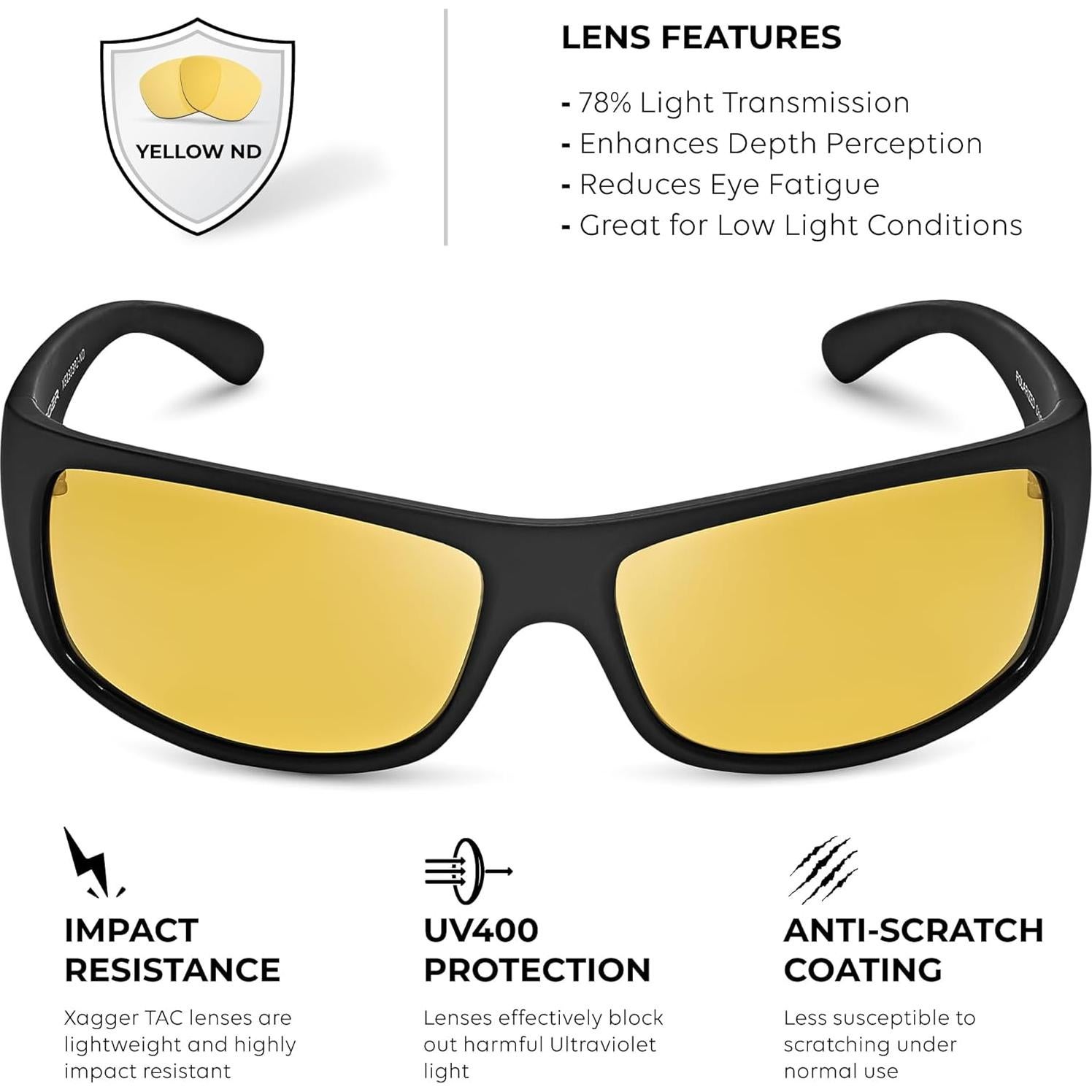 Gafas de sol polarizadas Xagger Sports TR90 para hombres