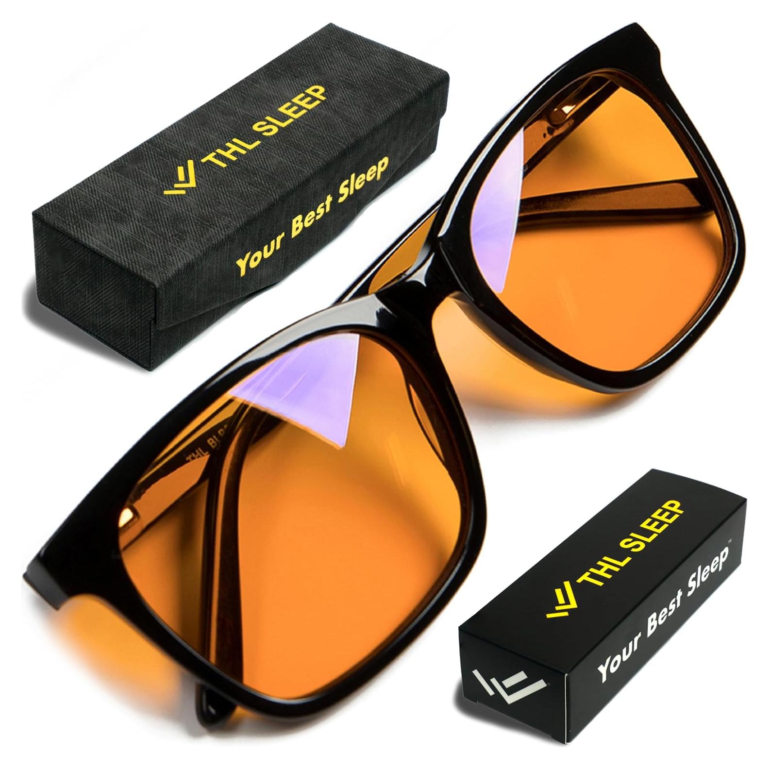 Gafas Bloqueadoras de Luz Azul THL Sleep XL Naranjas para Hombres