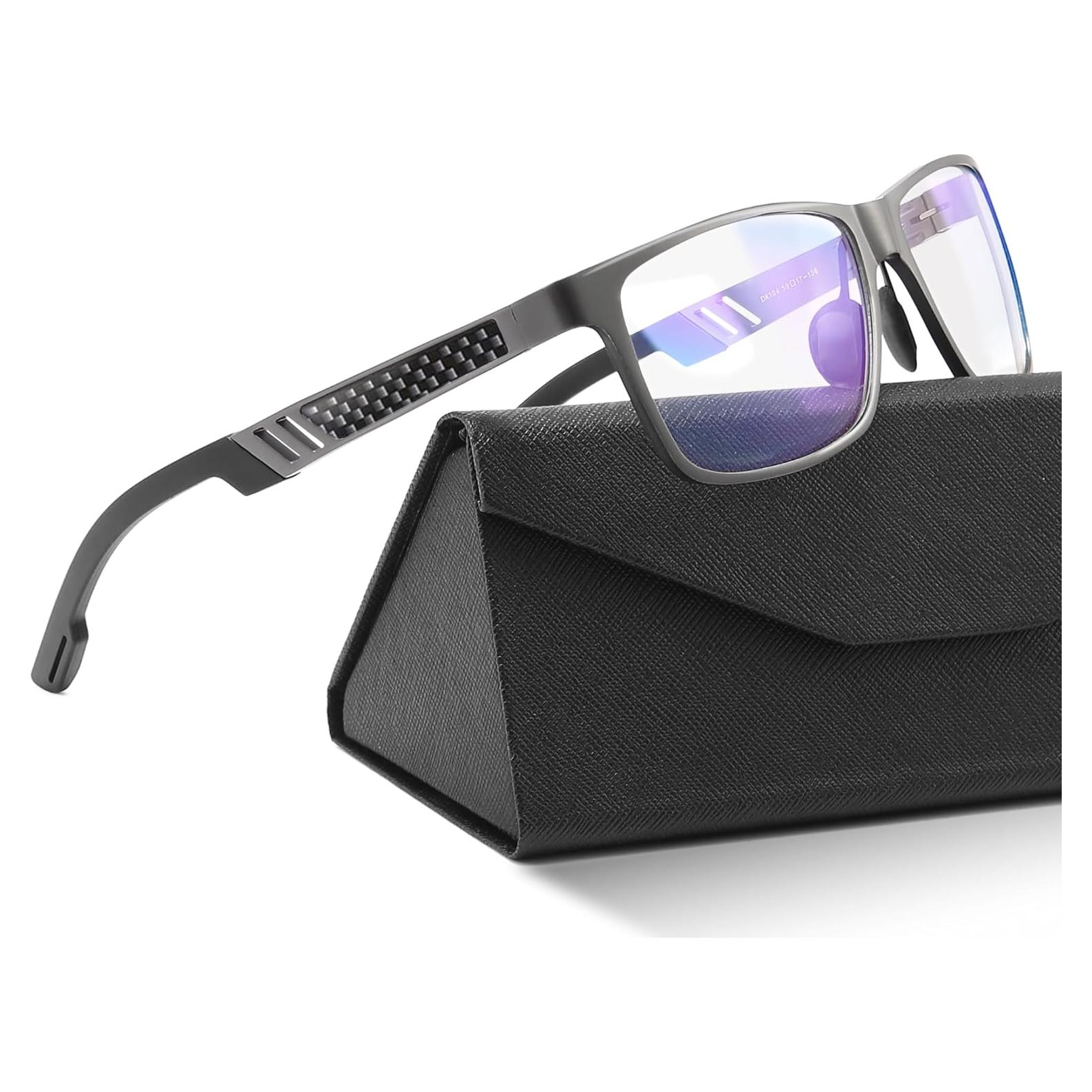 Gafas Anti Luz Azul TR90 UV400 para Hombres - Metal Gris