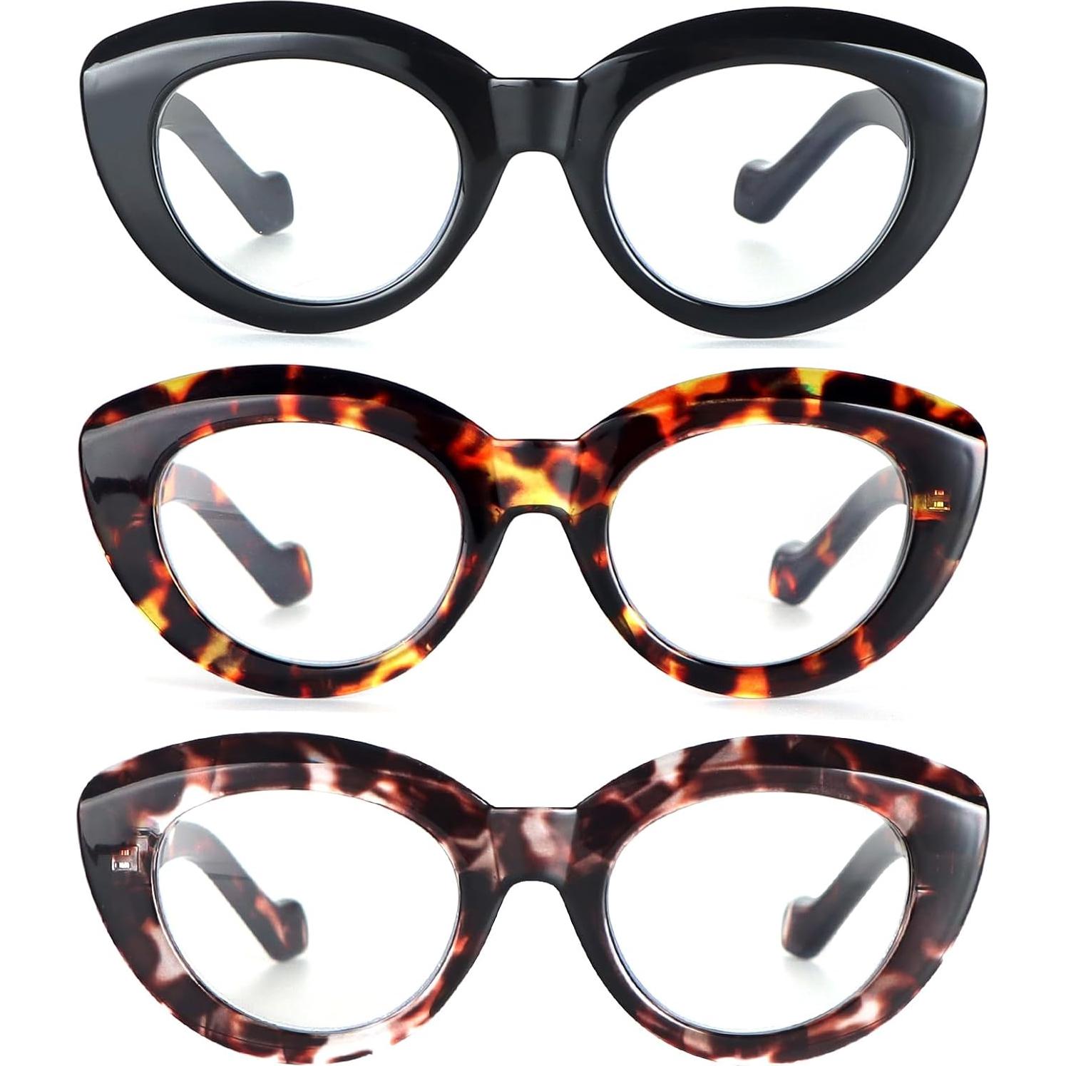 Gafas de Lectura MMOWW Ojo de Gato 3 Pares Bloqueo Luz Azul