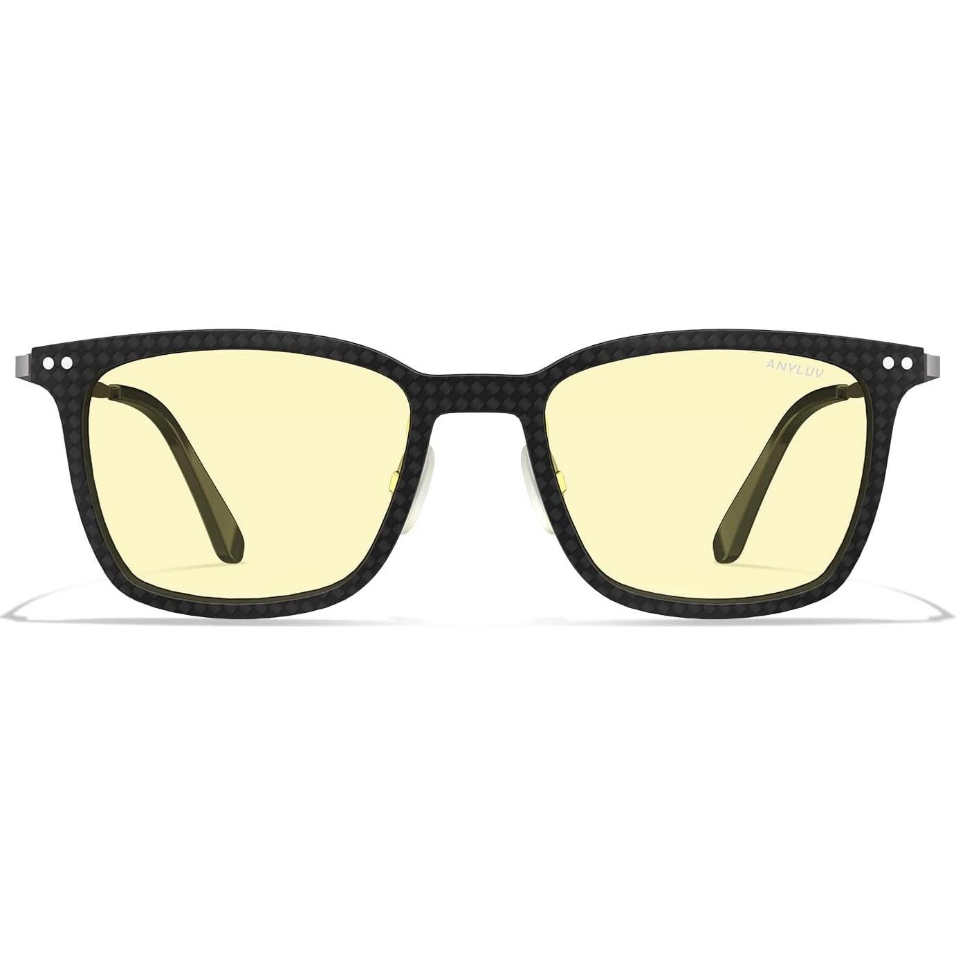 Gafas de luz azul ANYLUV AN4562-N para hombres - Fibra de carbono