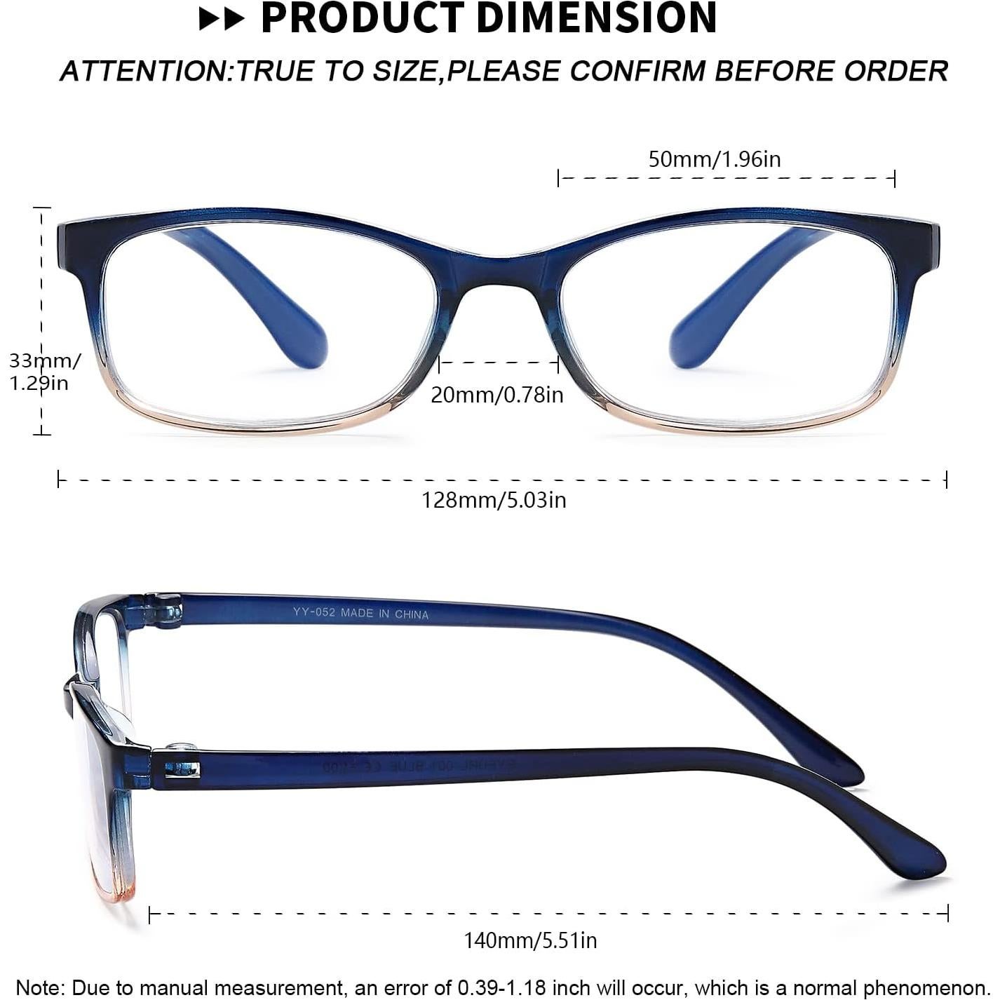 Gafas de Lectura EYEURL Unisex 2.25x Bloqueo Luz Azul