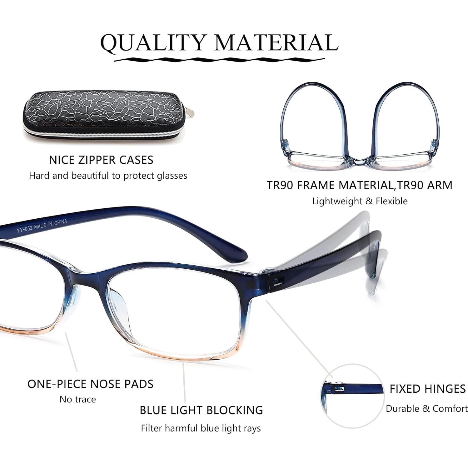 Gafas de Lectura EYEURL Unisex 2.25x Bloqueo Luz Azul