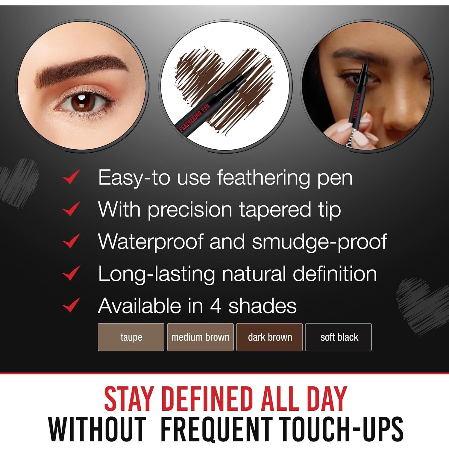 Bolígrafo de Pluma para Cejas Ardell Beauty Marrón Oscuro