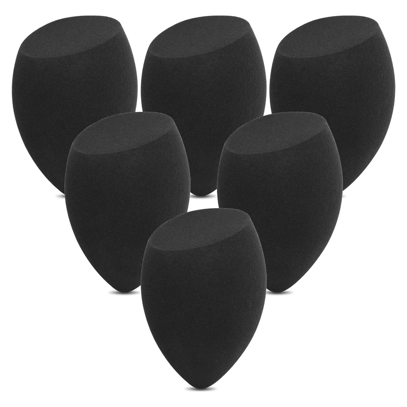 Esponjas de Maquillaje Sibba 6 Piezas Suaves Negro