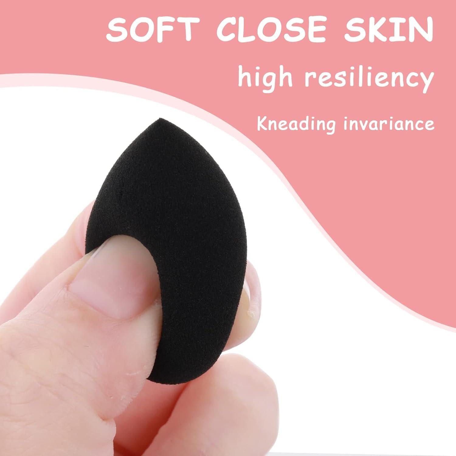 Esponjas de Maquillaje Sibba 6 Piezas Suaves Negro