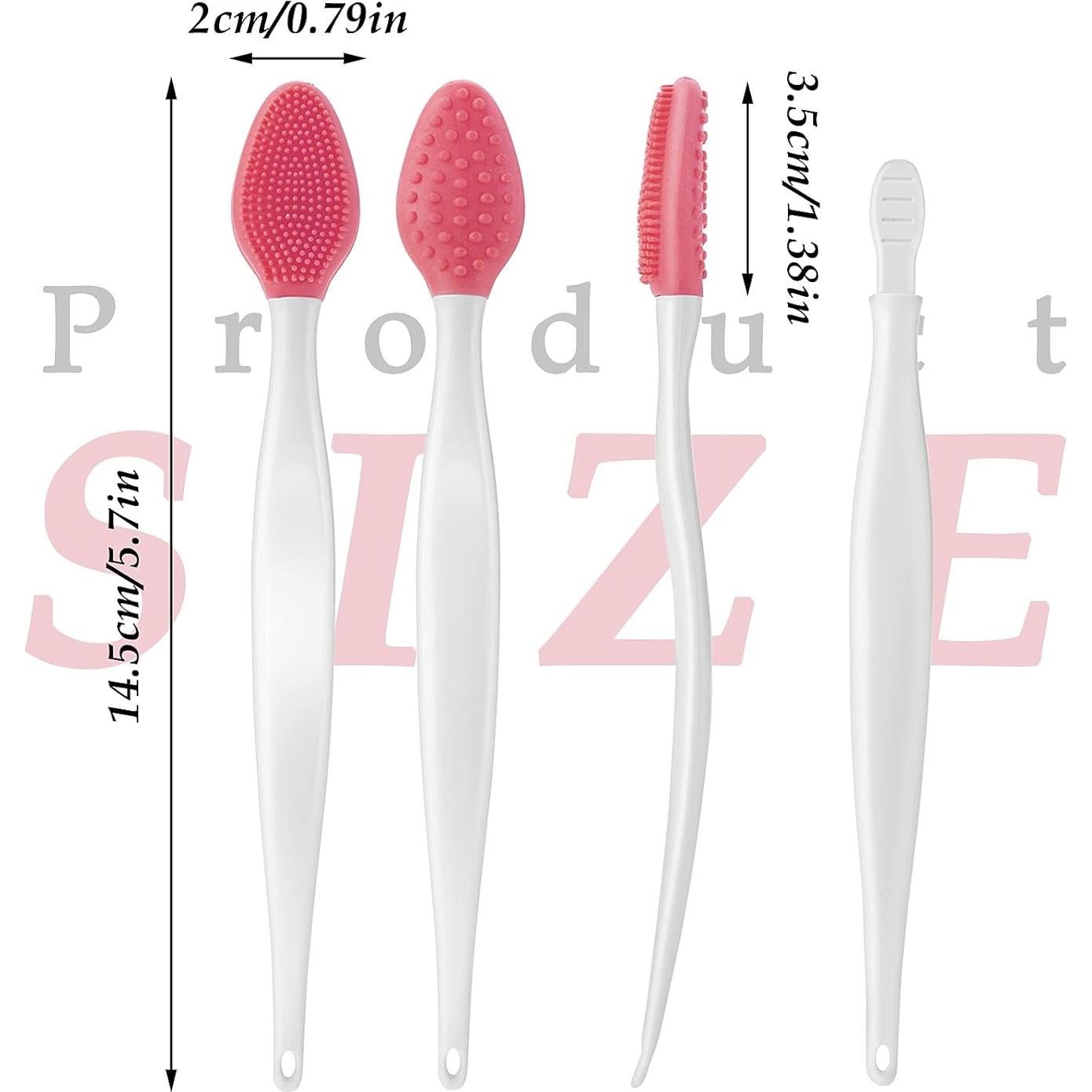 5 Pcs Cepillo Exfoliante de Labios WLLHYF Silicona Doble Cara