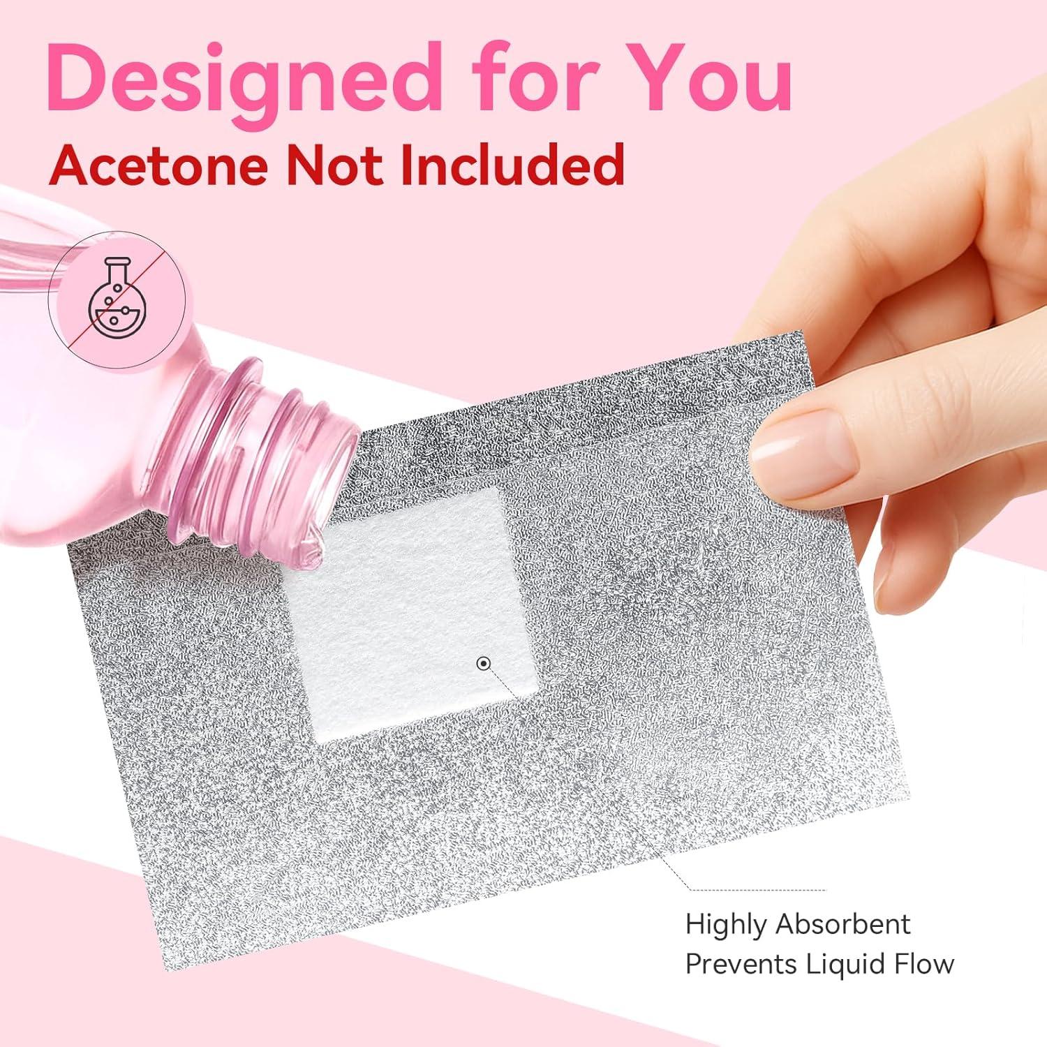 Removedor de Esmalte de Uñas Makartt - 100 Envolturas de Aluminio