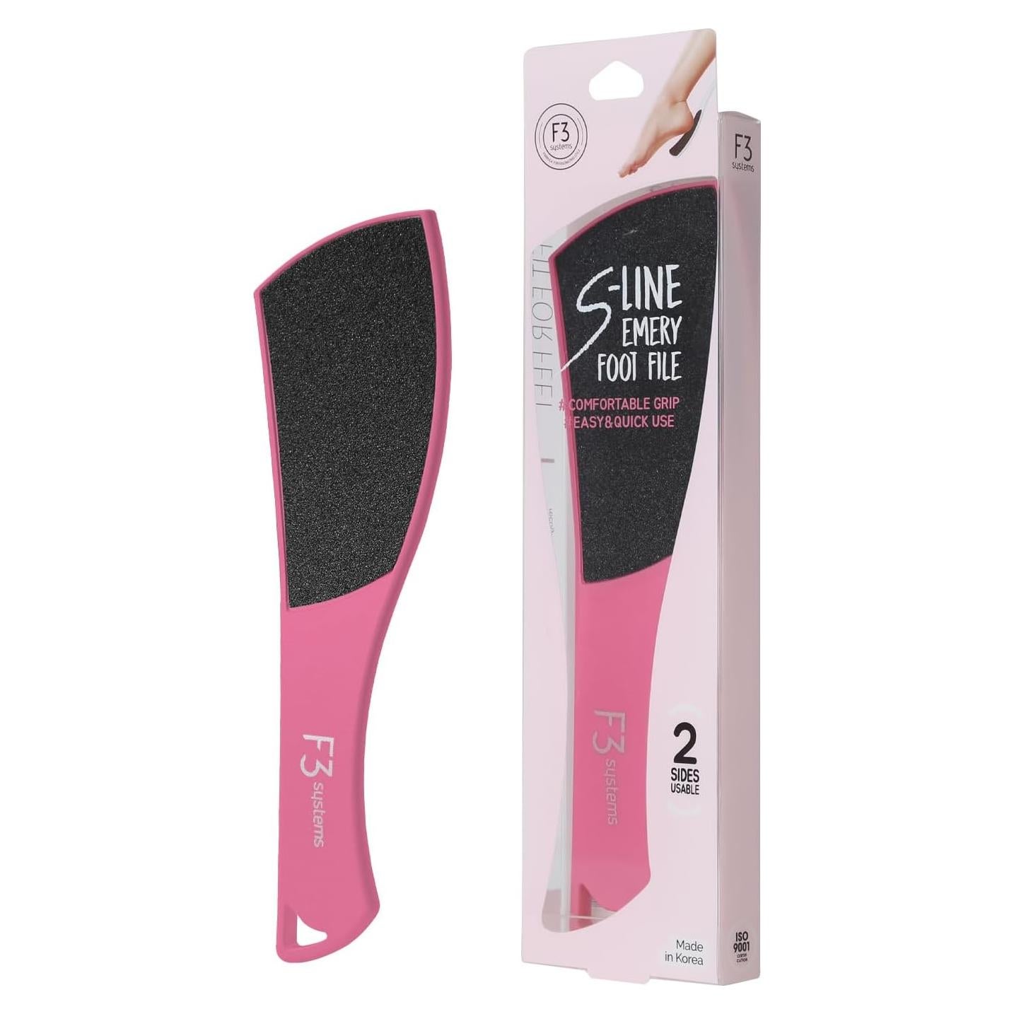 Lima de Pies Doble Lado F3 Systems Rosa Fucsia 27.4cm