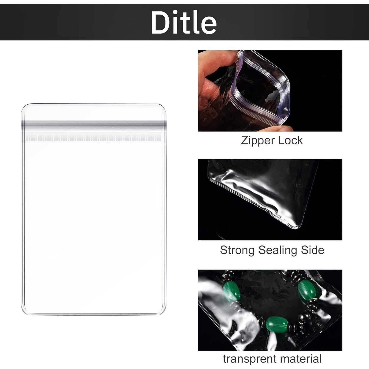 Bolsas de Joyería Clabby 120 Piezas PVC Transparente 3 Tamaños