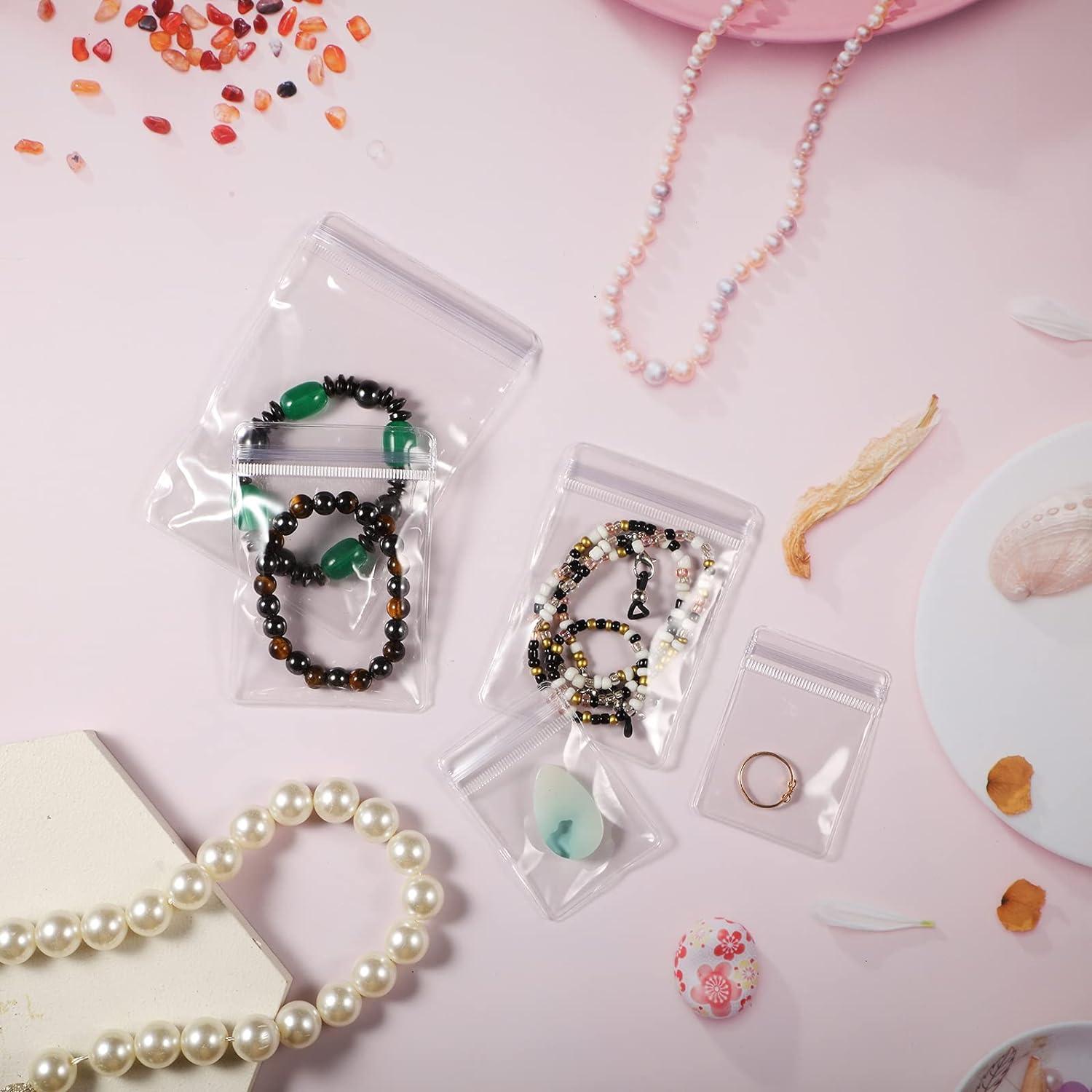 Bolsas de Joyería Clabby 120 Piezas PVC Transparente 3 Tamaños