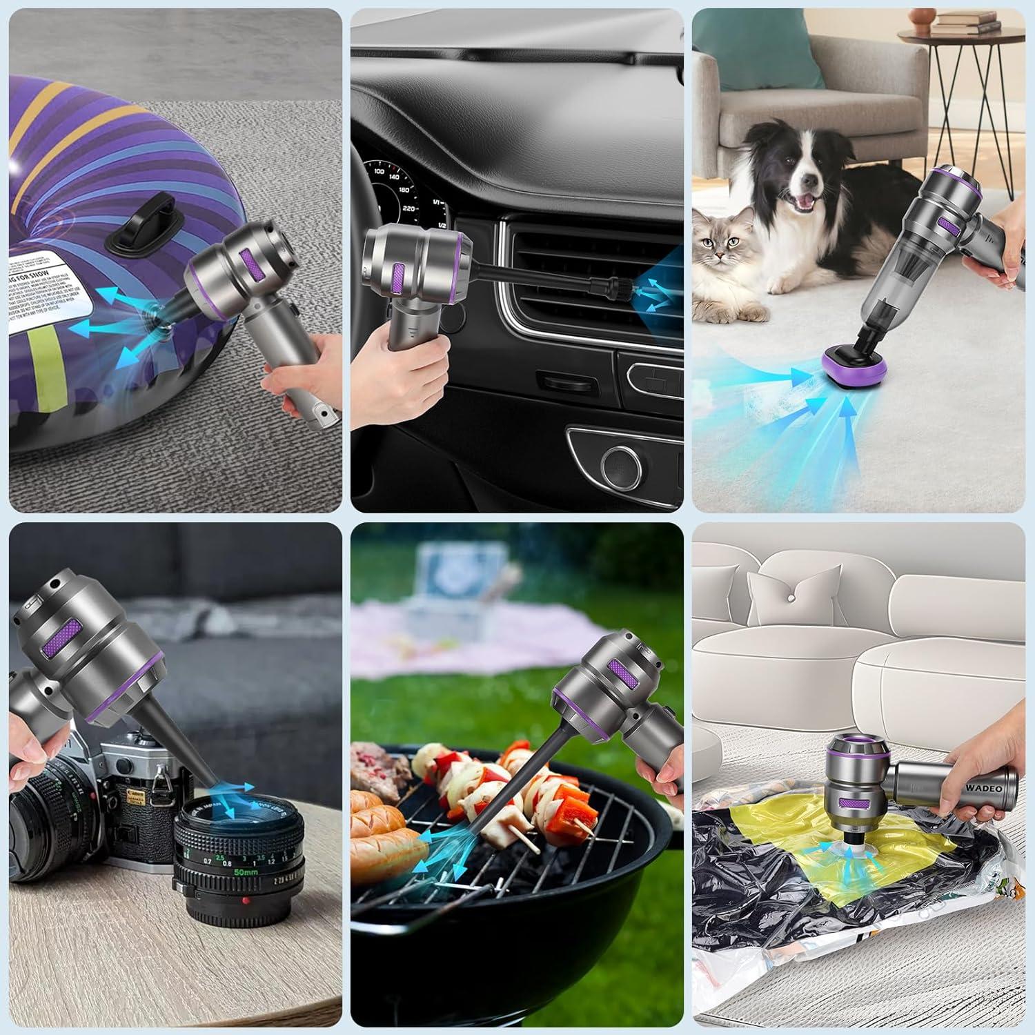 Aspiradora de Mano WADEO Inalámbrica 4-en-1 21000PA