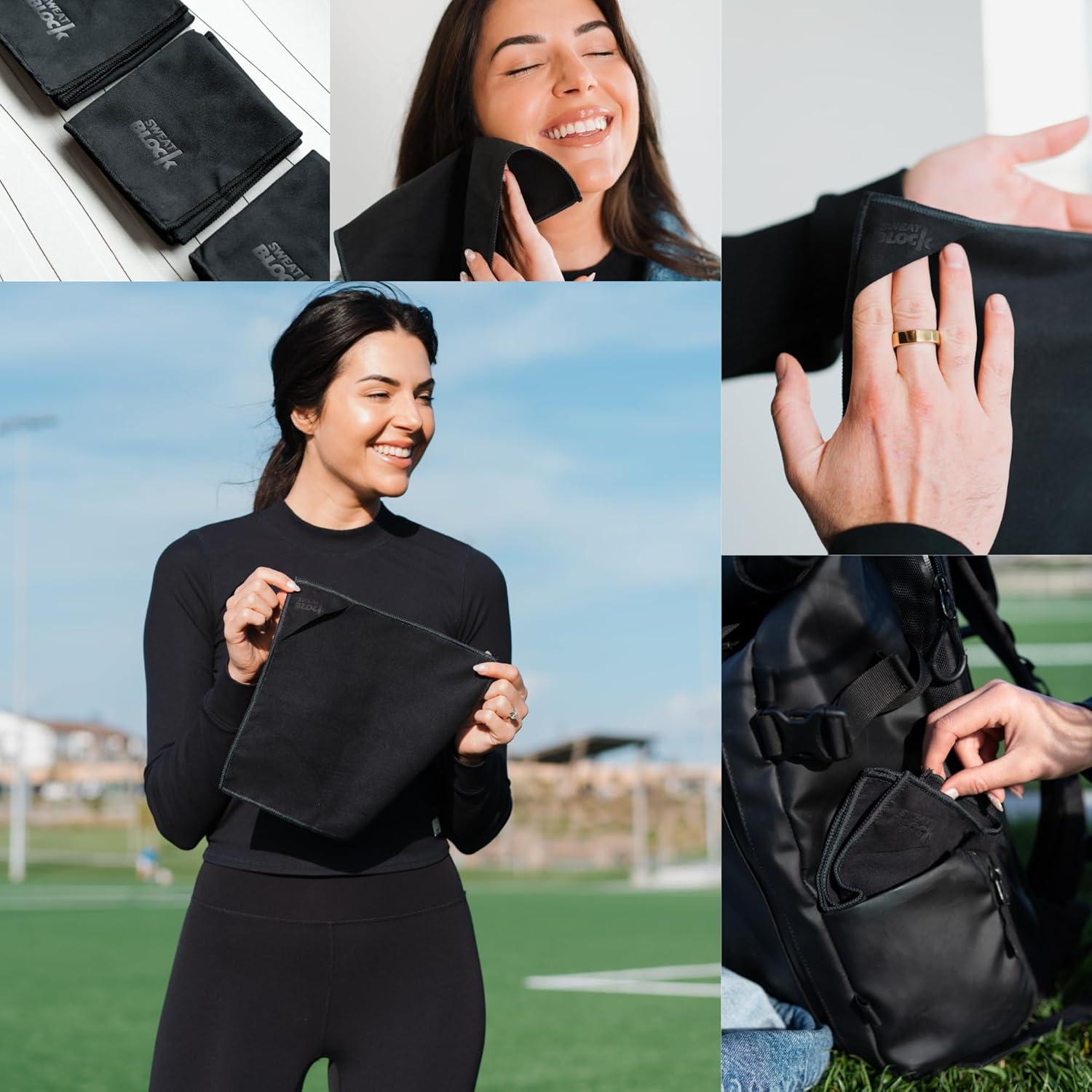 Pañuelos de Microfibra SweatBlock 25.4x25.4 cm 5 Pzs Negro