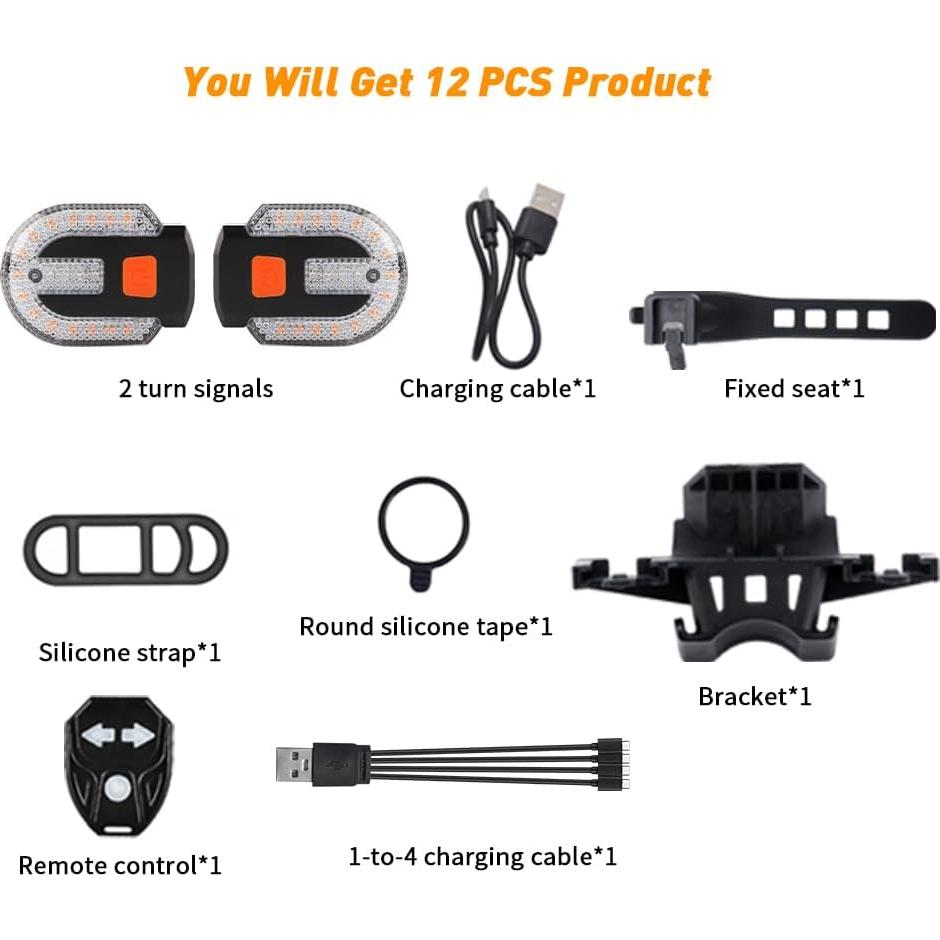 Luz Trasera de Bicicleta Teguangmei con Señal de Giro 5 Modos