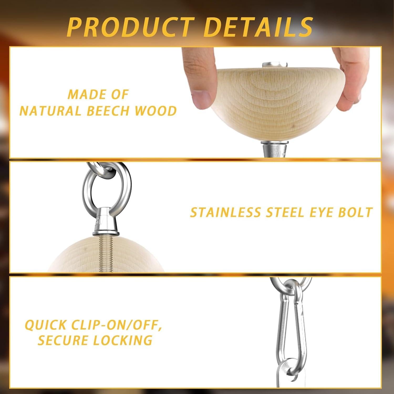 Bloque de Pinza de Madera de Haya Lights Mountain Grip - Entrenamiento de Fuerza