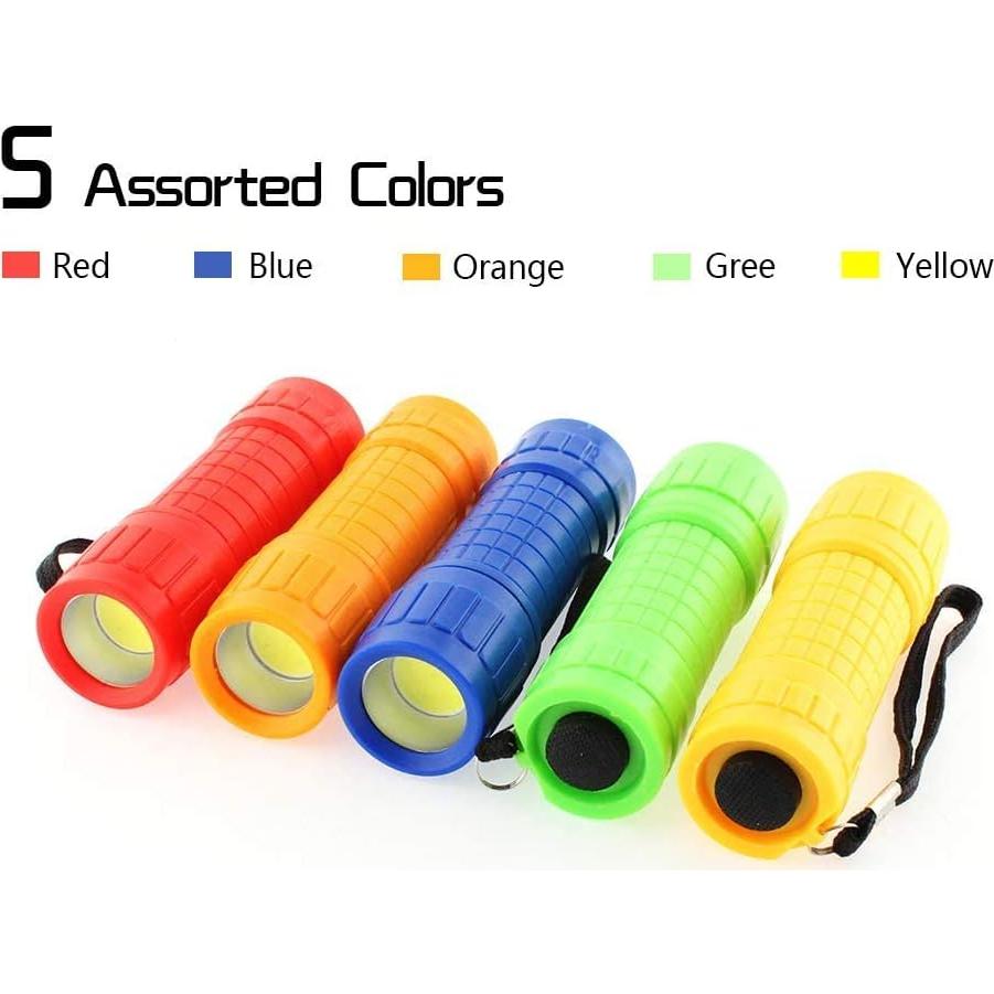 Juego de 6 Linternas LED COB Whaply con 18 Pilas AAA