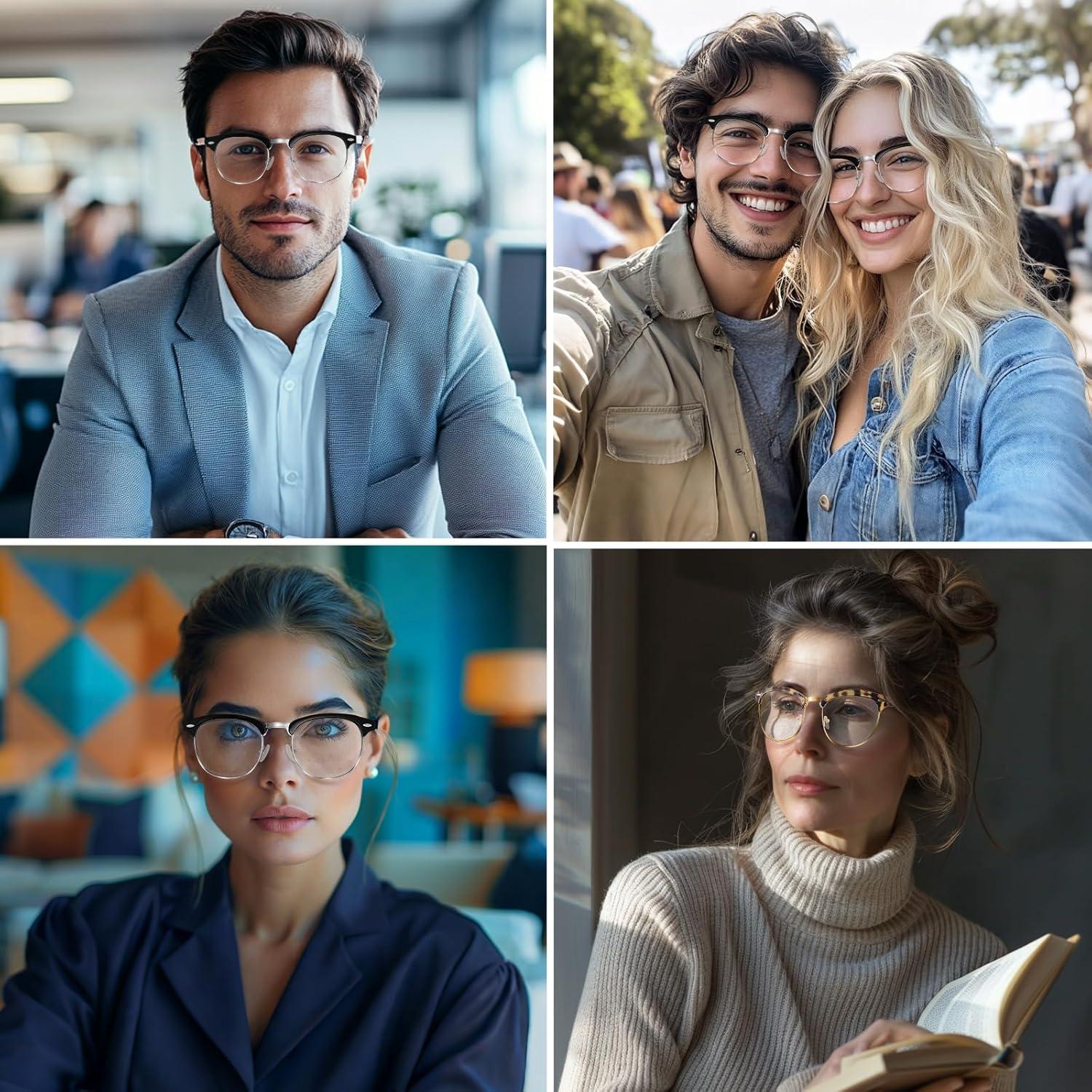 Gafas de Luz Azul WINTOO Unisex Media Montura UV400